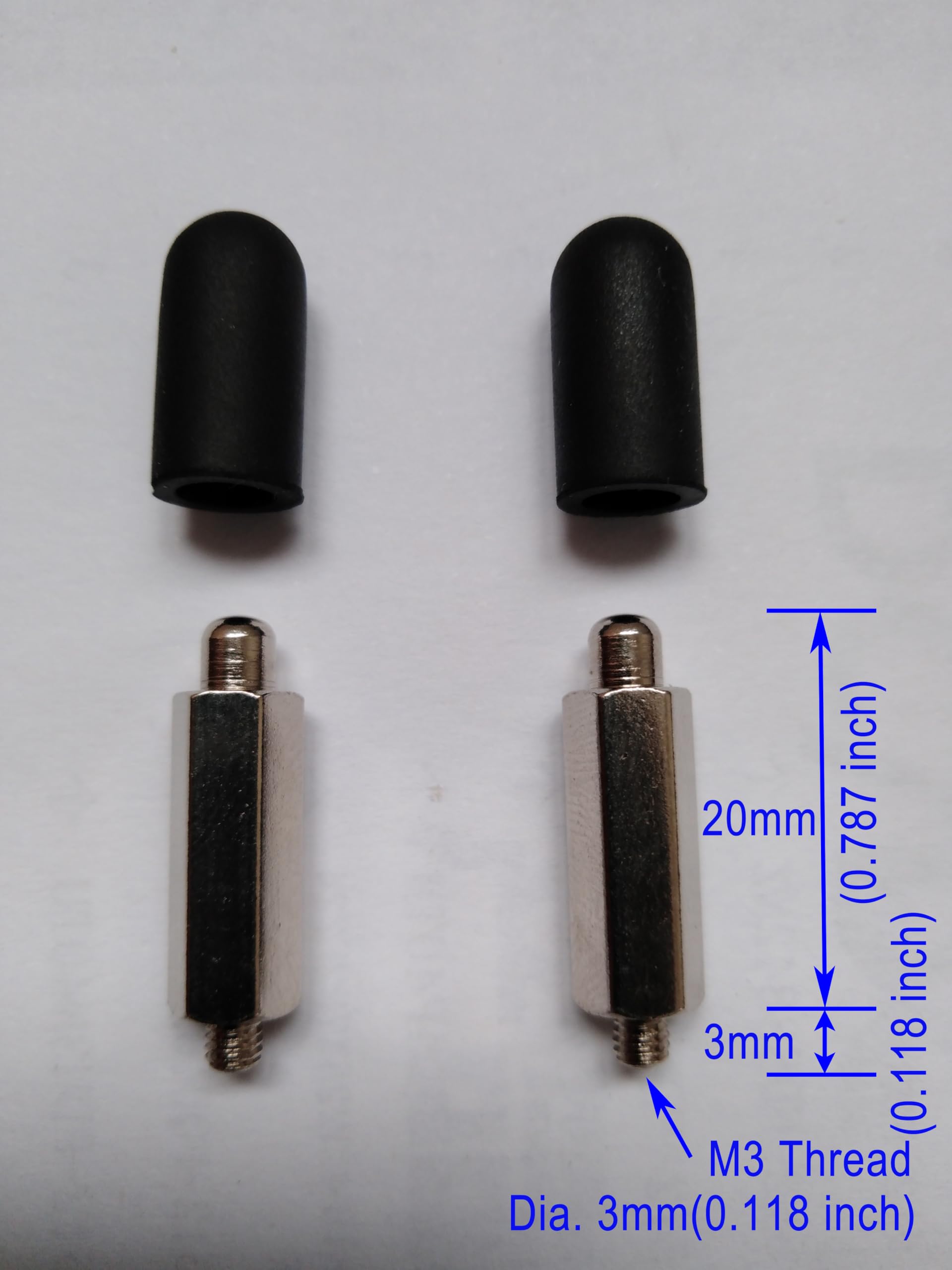 Frewik Replacement Extra Long Contact Point W/Conductive Silicone Rubber Cap Tip For Dog Training Shock Collar/E Electric Electr