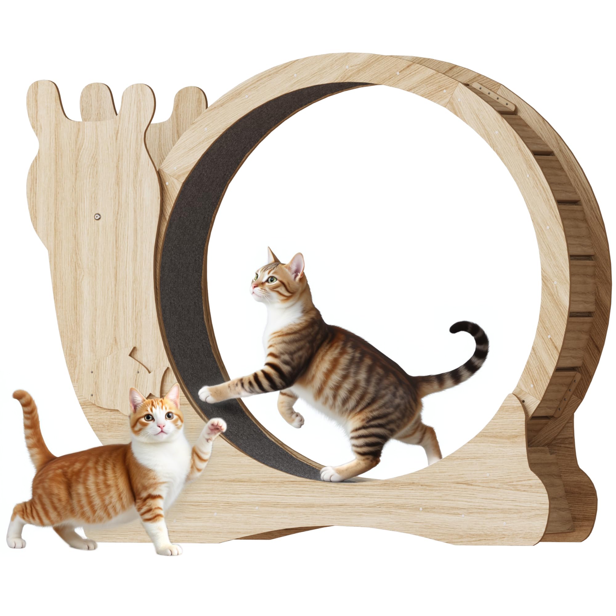 Warcat Cat Exercise Wheel, Large Cat Exercise Running Wheel With Locking Mechanism/Silent Wheel/Carpeted Runway,Cat Treadmill Fo