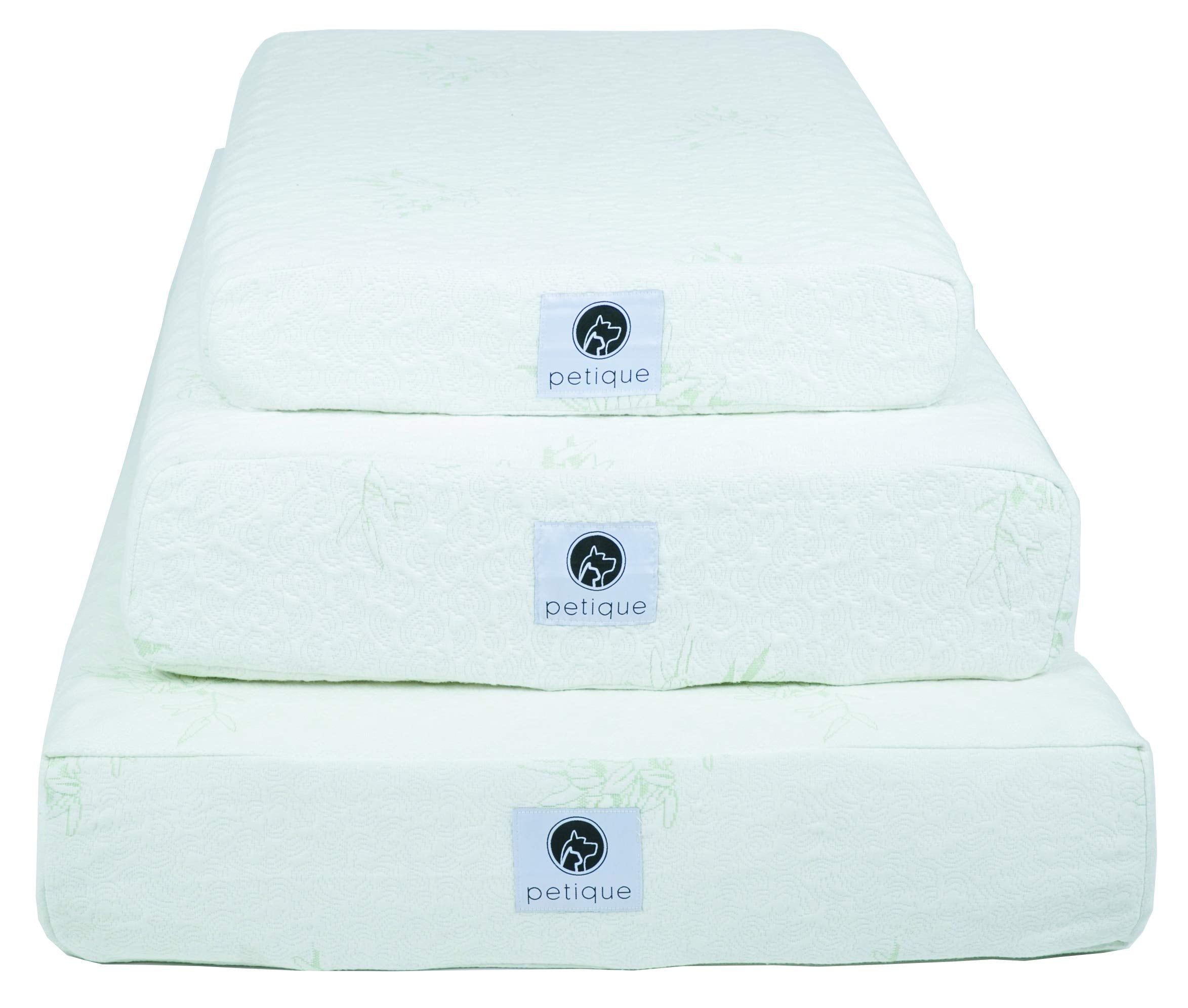 Petique Eco-Friendly Bamboo Memory Foam Pet Bed, Natural, Medium, Model Number: Mm01900005