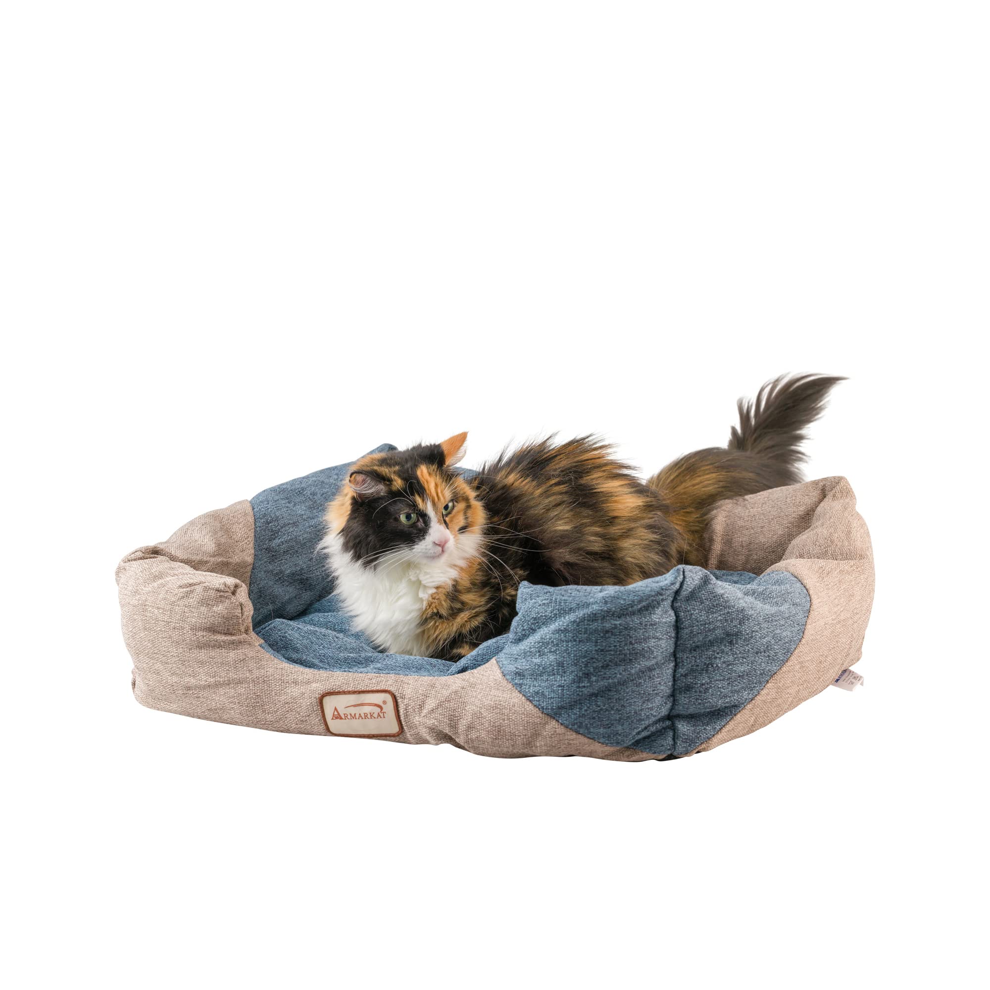 Armarkat C47 Cat Bed, One Size,Navy Blue, Beige