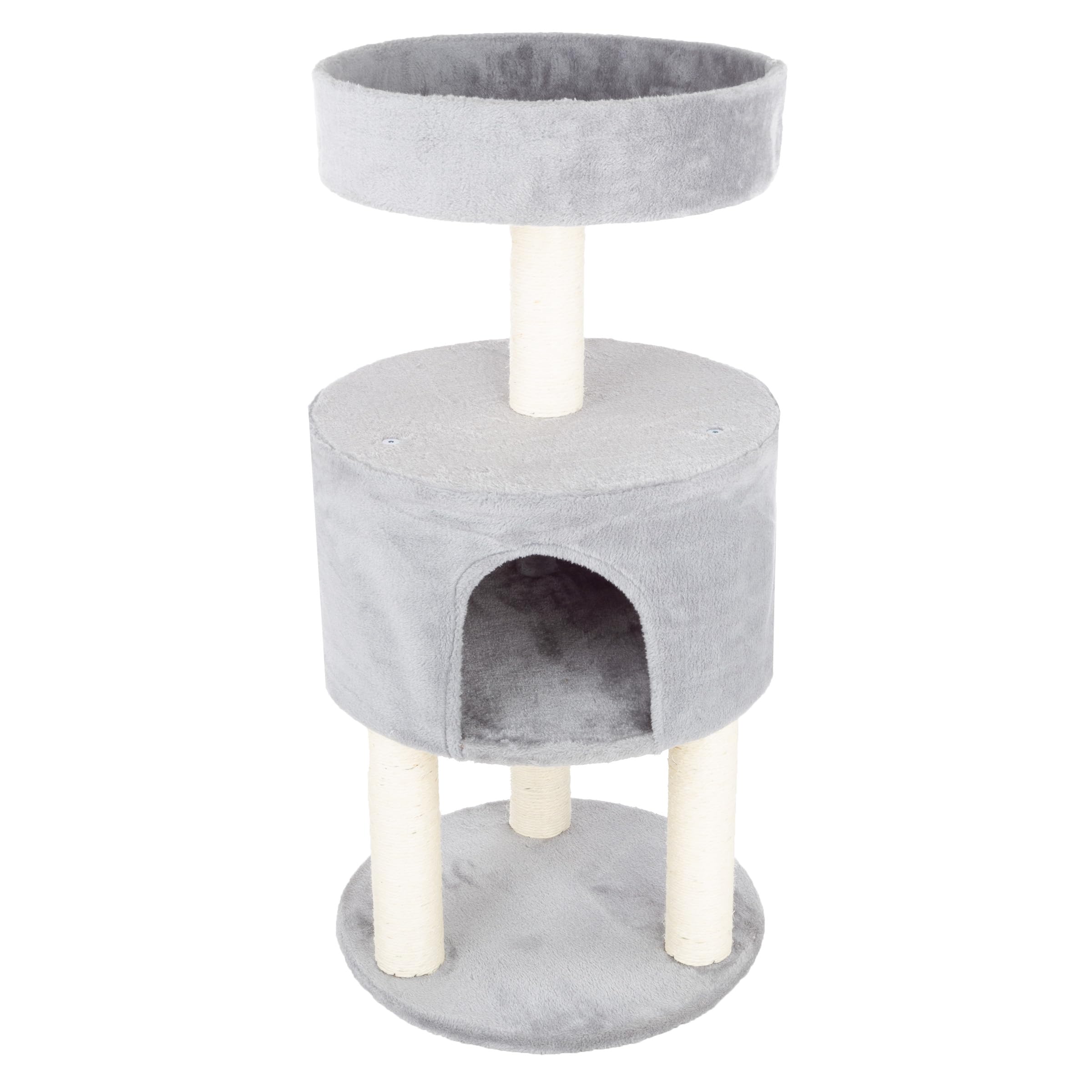 4-Tier Round Cat Tower - Large Cat Condo, Napping Perch, And 4 Sisal Rope Scratching Posts - Cat Tree For Indoor Cats By Petmake