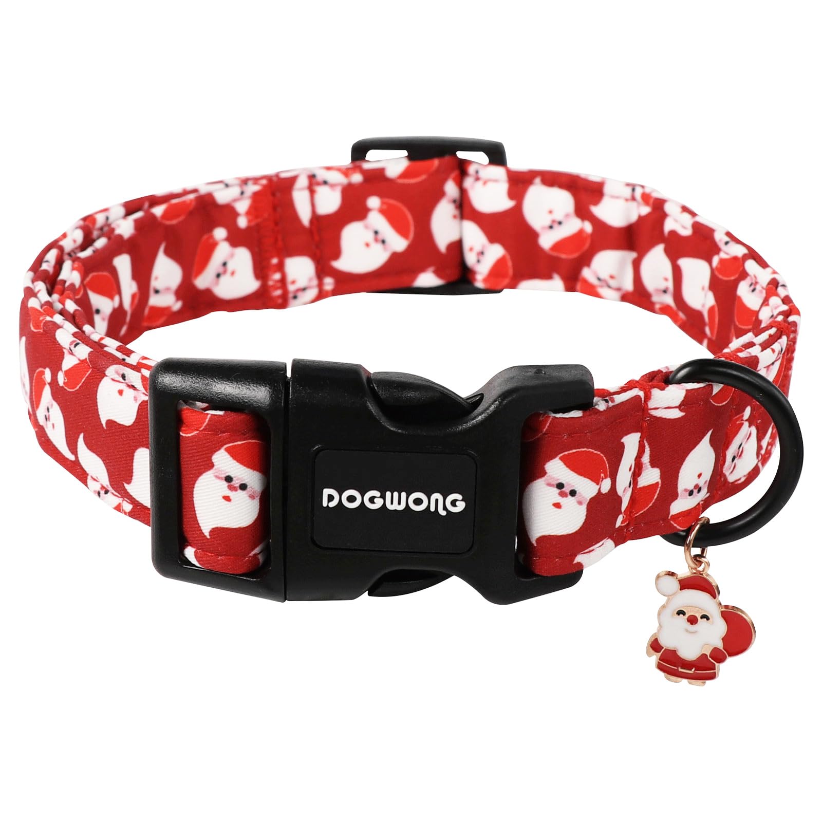 Dogwong Christmas Red Santa Dog Collar- Cute Santa Claus Christmas Dog Collars Adjustable Designer Christmas Dog Collar For Smal