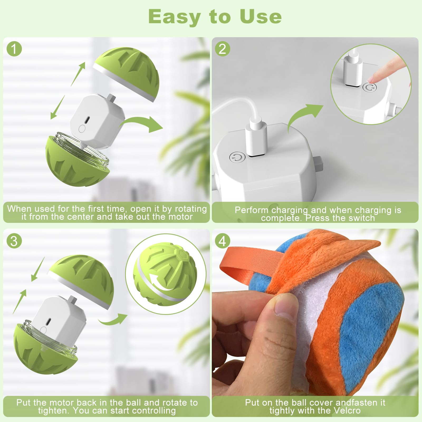 Bolpetizo Interactive Dog Toy - Ultra Ball With Remote Control Led Lights, Active Rolling Ball For Medium Large Dogs, Automatic