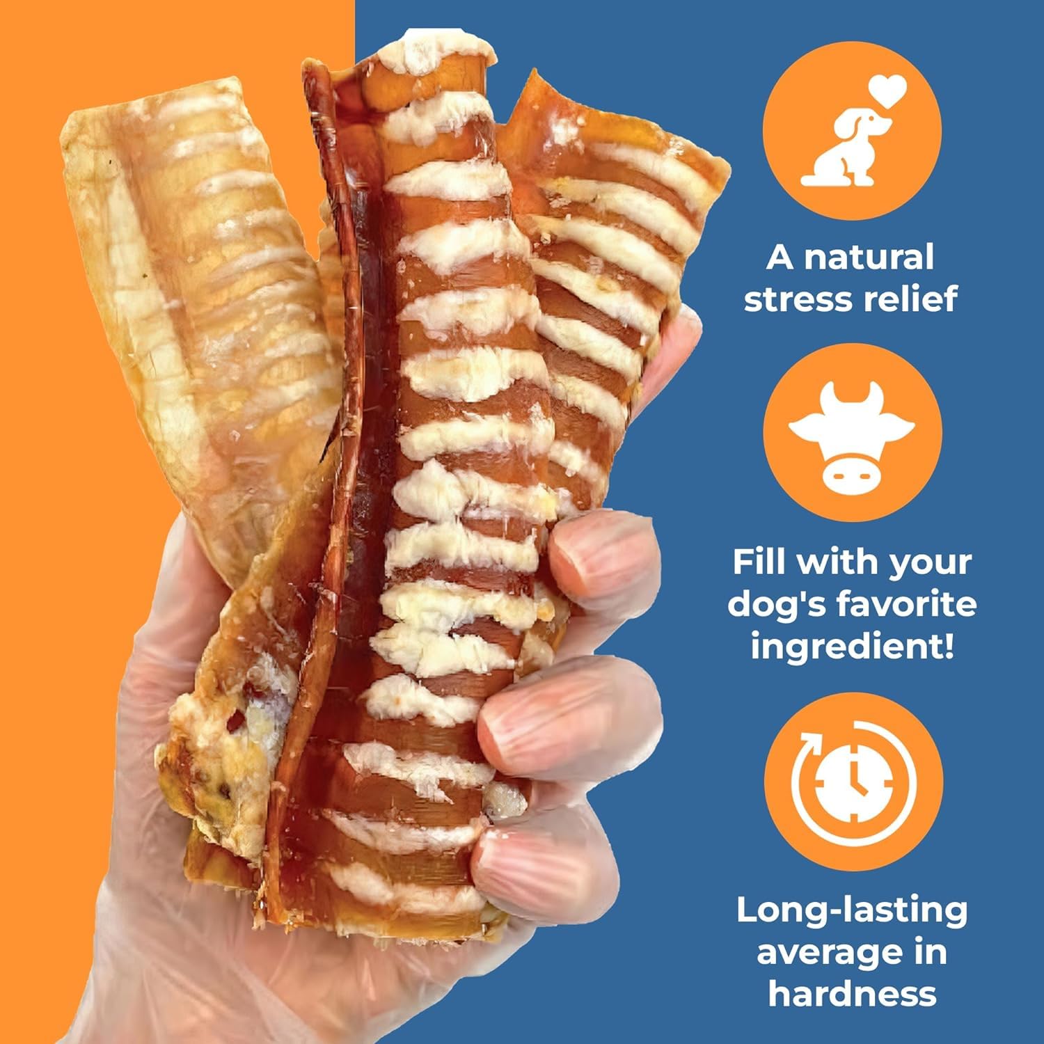 K9warehouse Trachea Dog Chews - Premium Beef Trachea for Dogs Packed in USA - Natural Cow Trachea Dog Treats - Supports Joint He