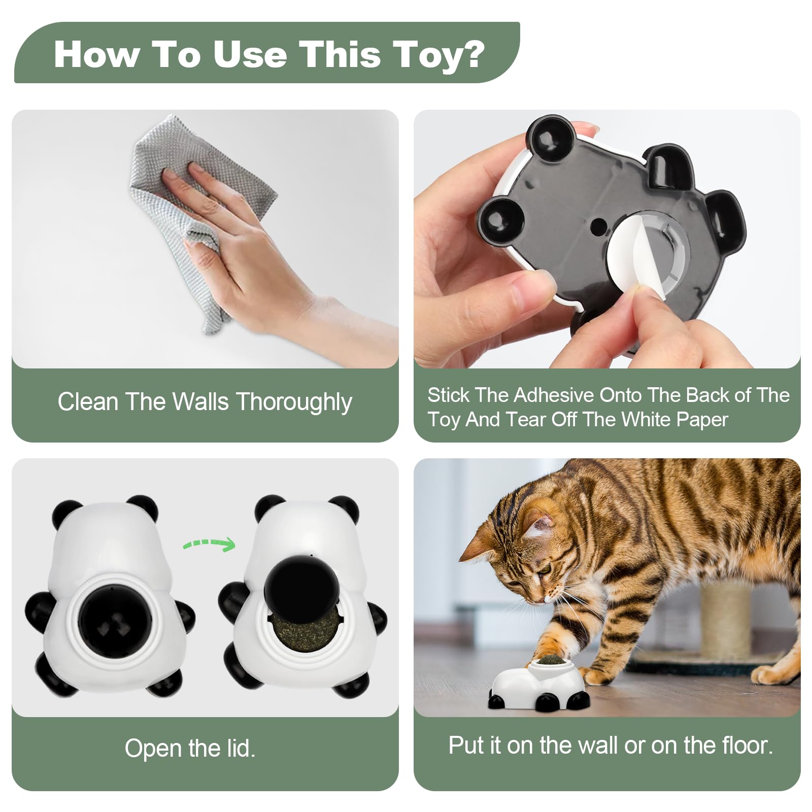 Blugun 6Pack Cat Nip Ball Wall Catnip Balls That Stick On Wall Catnip Balls For Kitten Catnip Toys For Indoor Cats With 1 Cat Co