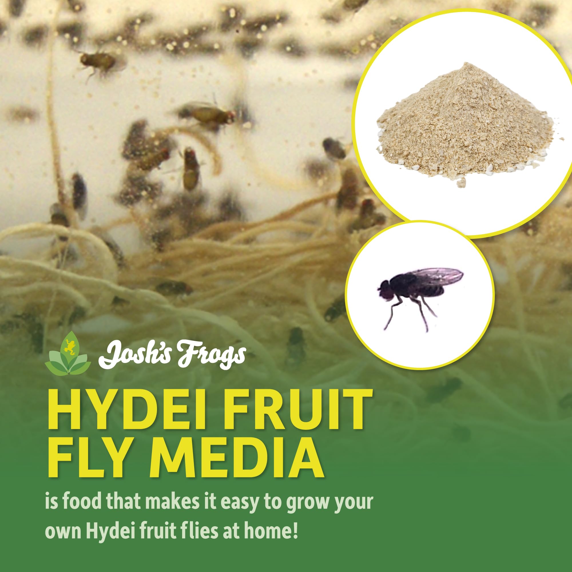 Joshs Frogs The Best HYDEI Fruit Fly Food Media (3 lbs/2.7 Quarts - Makes 20 Fruit Fly Cultures)