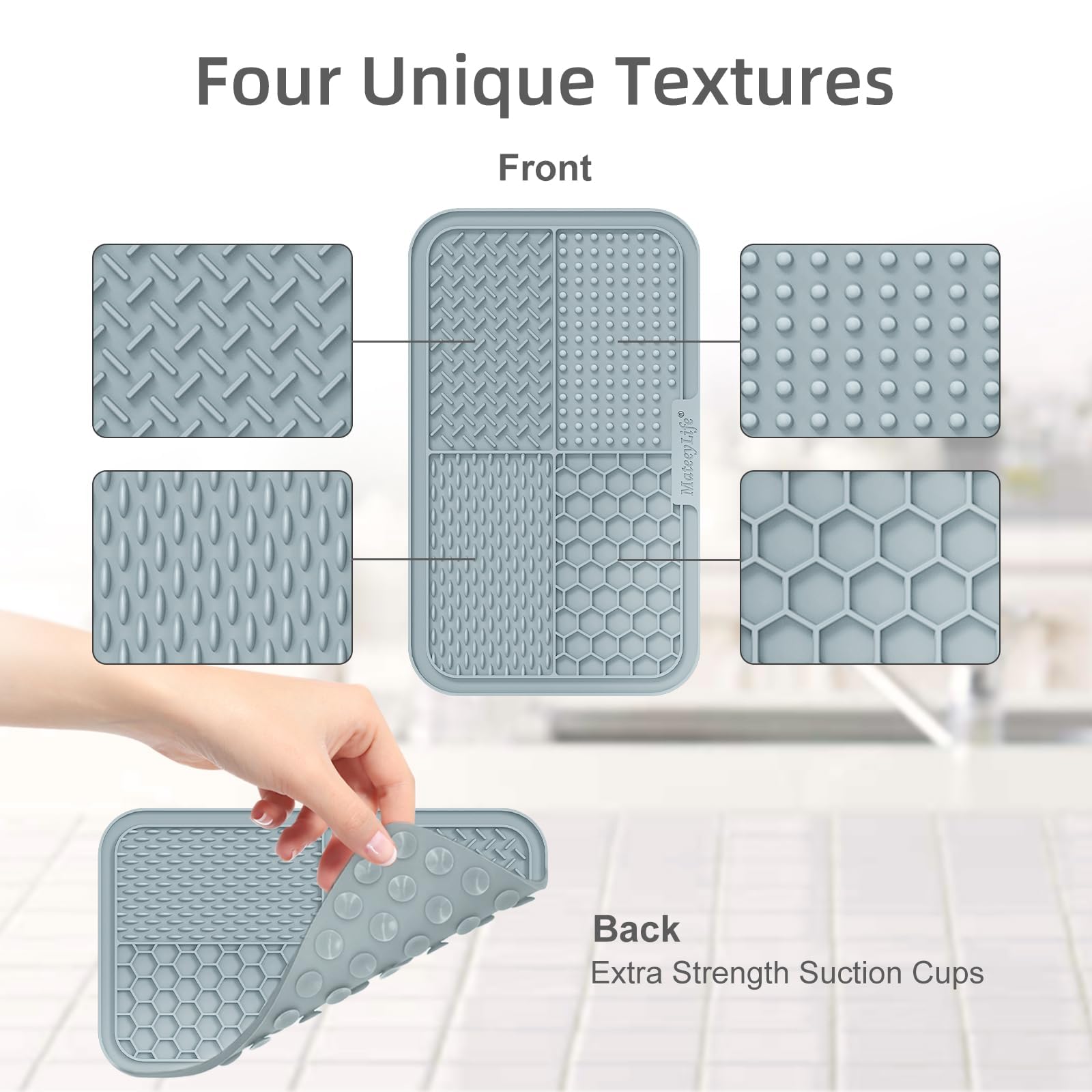 Mateeylife 2Pcs Large Lick Mat For Dogs With Suction Cups, Slow Feeder Dog Bowls, Dog Lick Mat For Anxiety Relief, Dog Toys To K