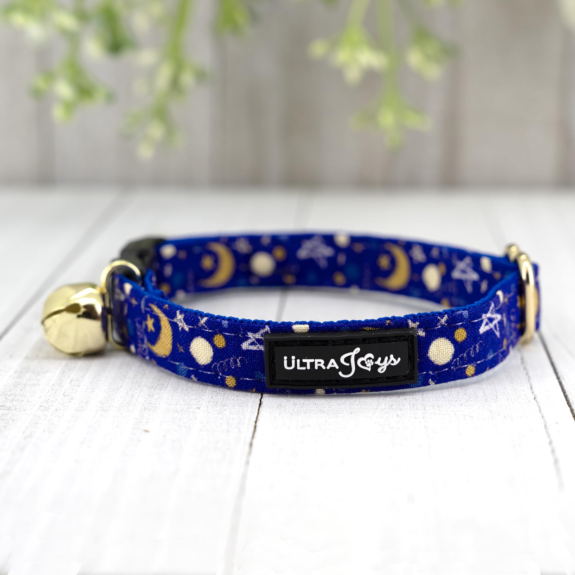 Ultra Joys Breakaway Cat Collar With Bells - Boy & Girl Cat Collars, Luna Large
