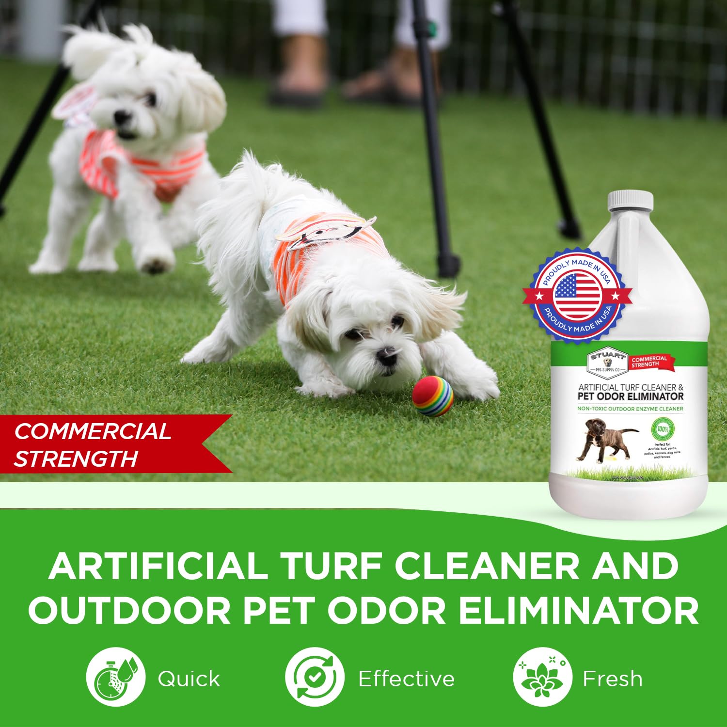 Stuart Pet Supply Artificial Turf Cleaner And Outdoor Pet Odor Eliminator Concentrate Is Ideal For Yards, Artificial Grass And P