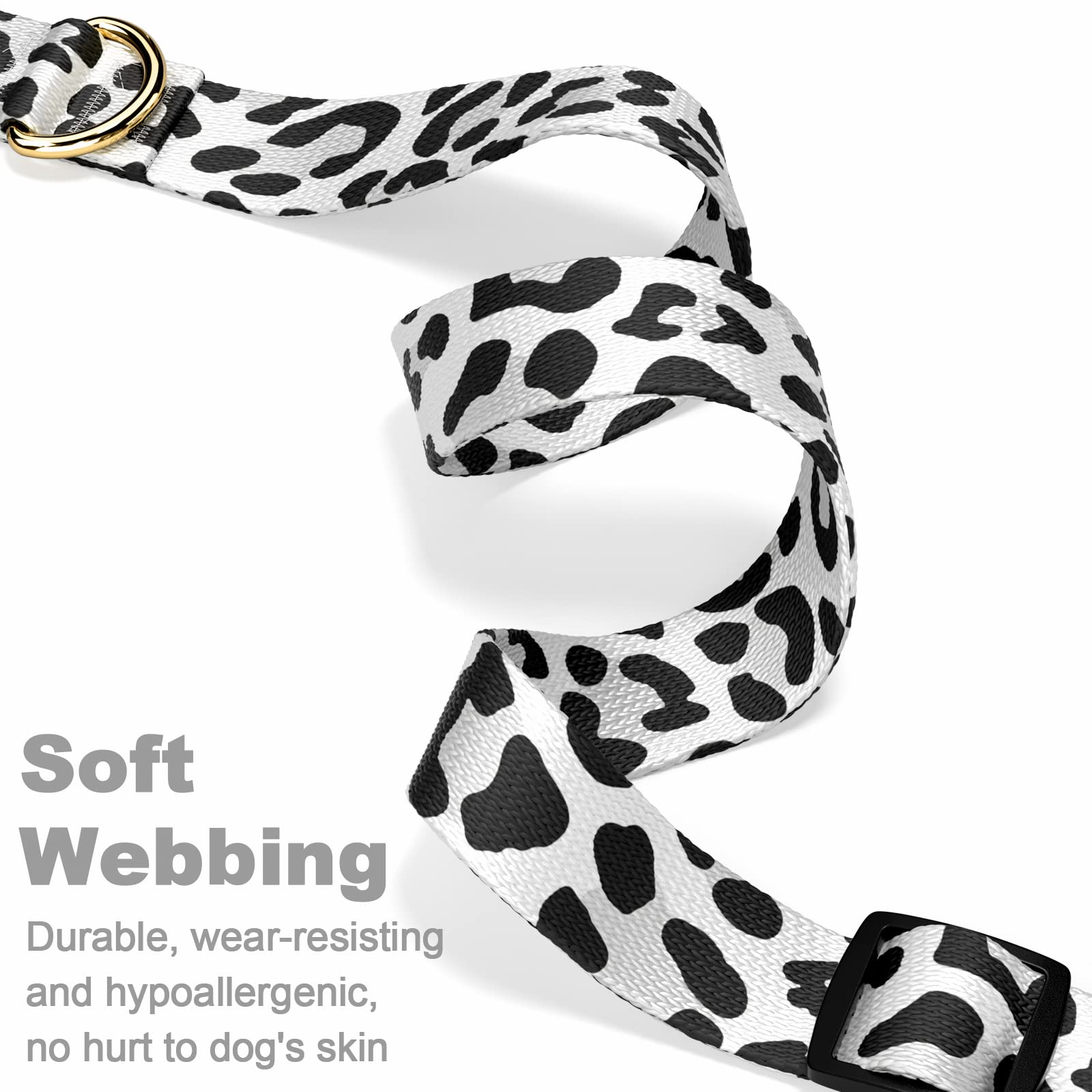 Rnivvi Dog Collar For Small Dogs, Cute Leopard Heavy Duty Adjustable Puppy Collar With Quick Release Buckle For Boy Girl & Femal
