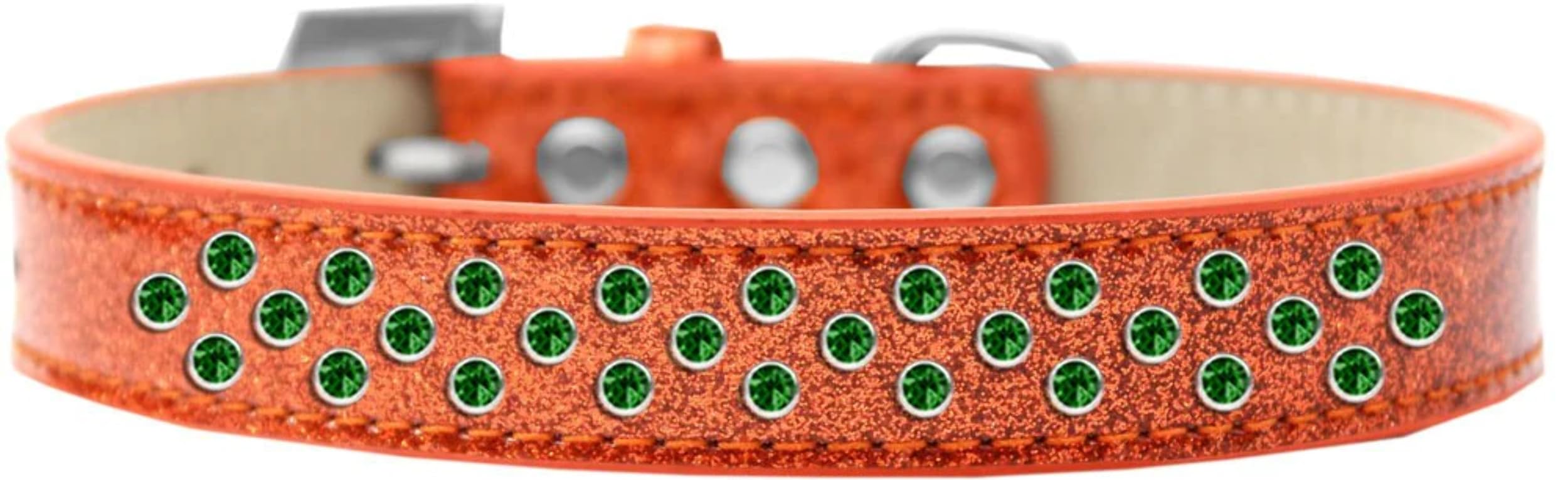 Dog, Puppy & Pet Ice Cream Collar, Emerald Green Crystal Rimsets Sprinkles Red 16