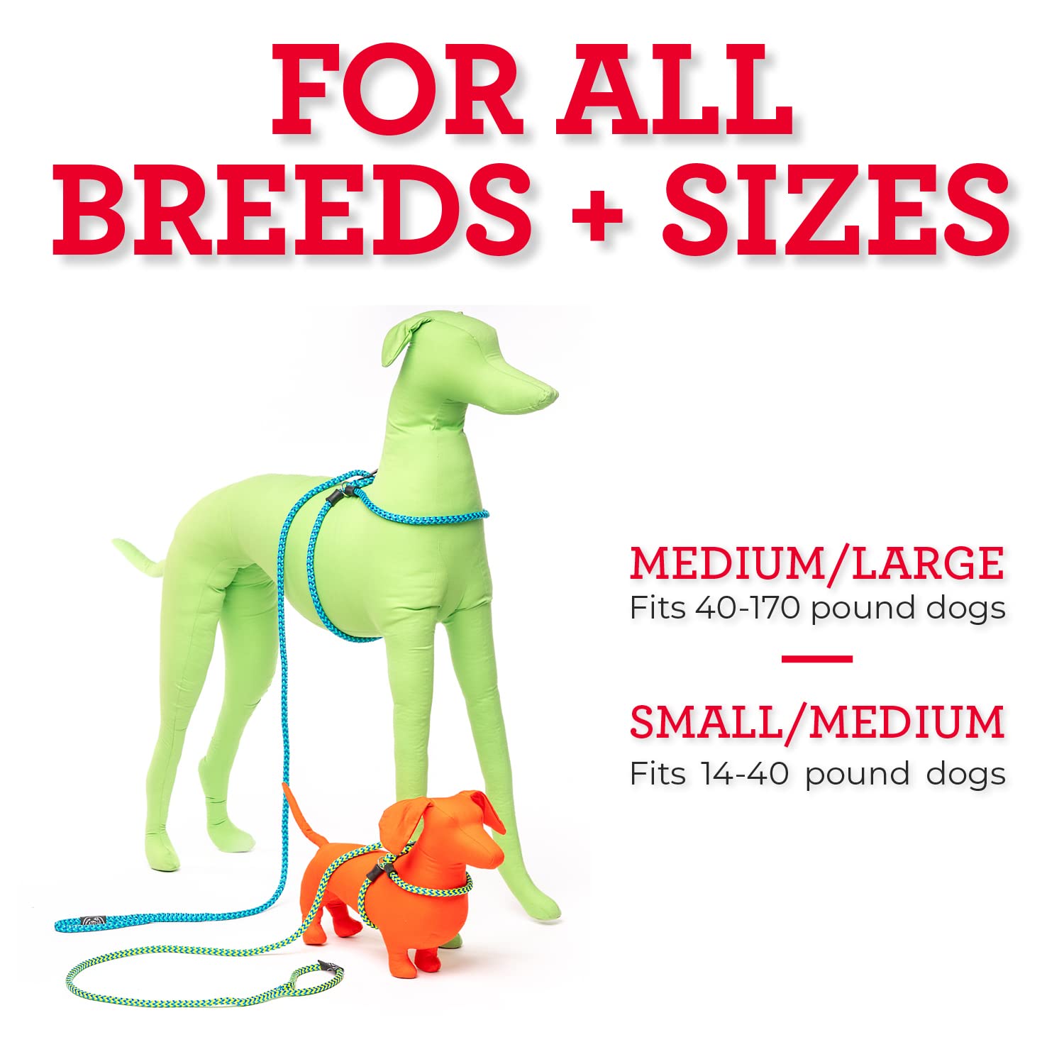 Harness Lead No Pull Dog Harness & Leash Set, Anti-Pull, Cushioned Rope, Small/Medium, Black/Reflective, for All Breeds 14-40 lbs