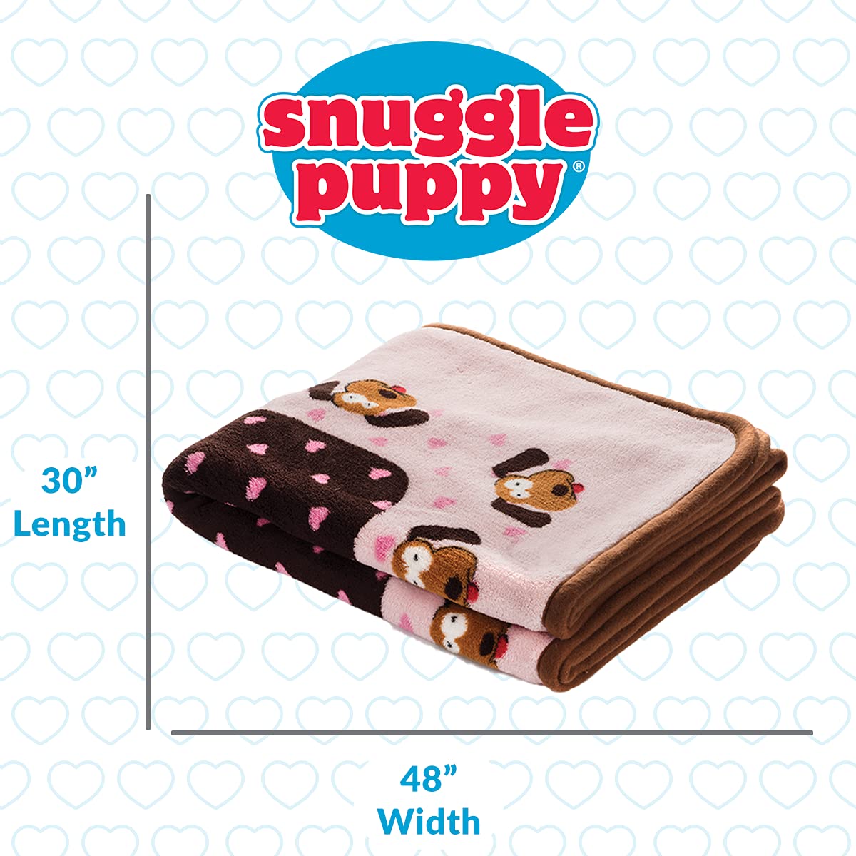 SmartPetLove Snuggle Puppy Blanket - Extra Soft, Long Lasting, Pink Pattern, 48x30x0.5 inches - Perfect for Pets