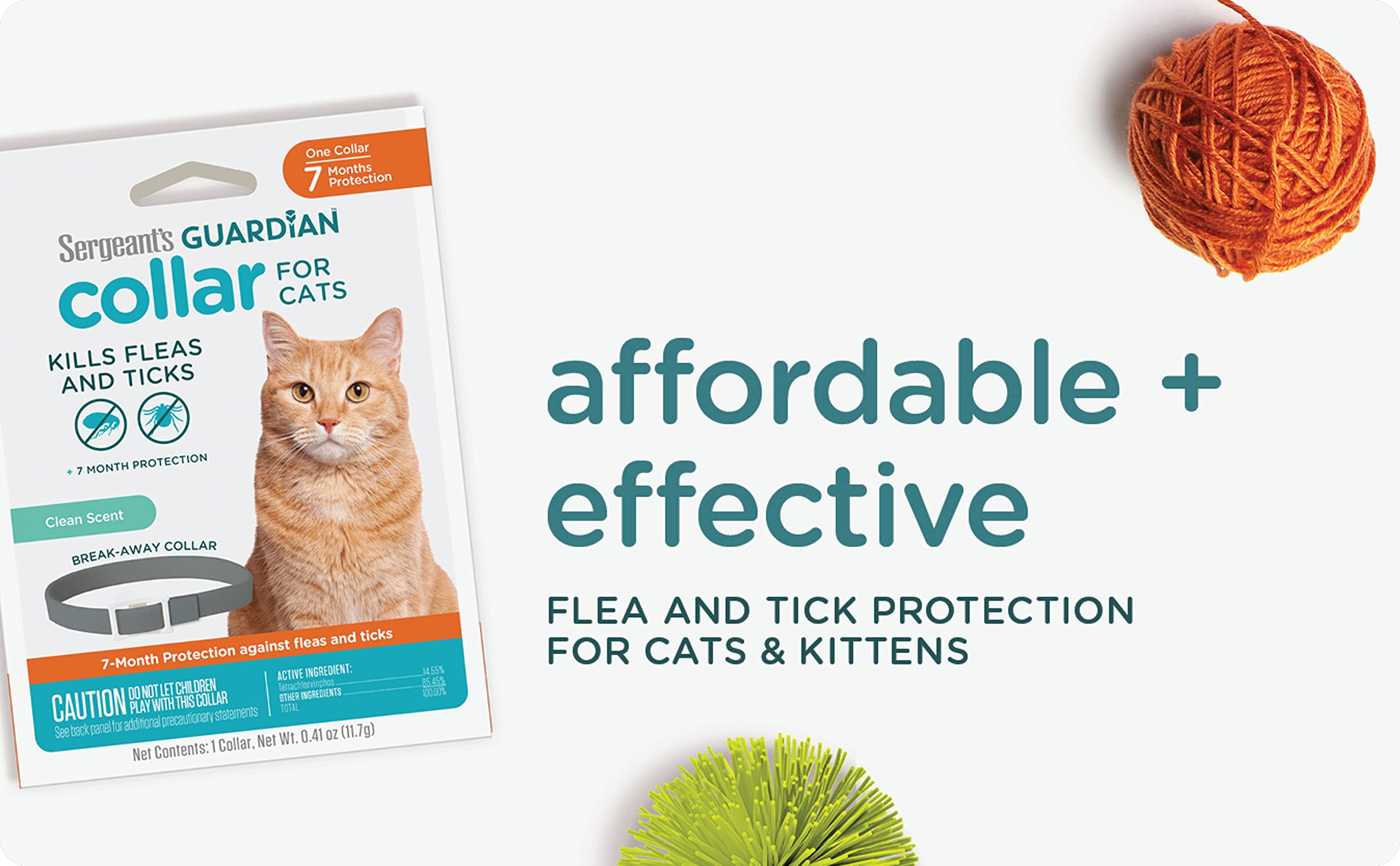 Sergeant'S Guardian Flea & Tick Cat Collar, 1 Count