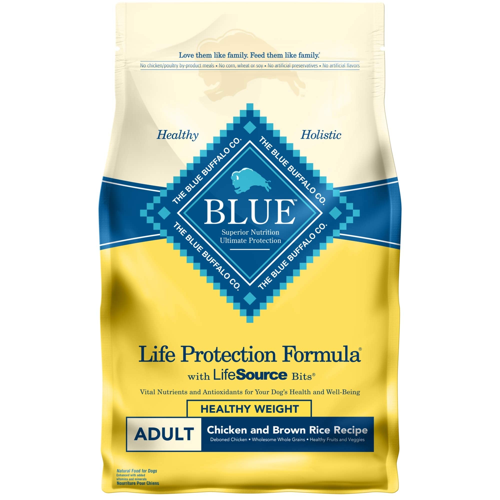 Blue Buffalo Life Protection Formula Natural Adult Healthy Weight Dry Dog Food, Chicken and Brown Rice 6-lb