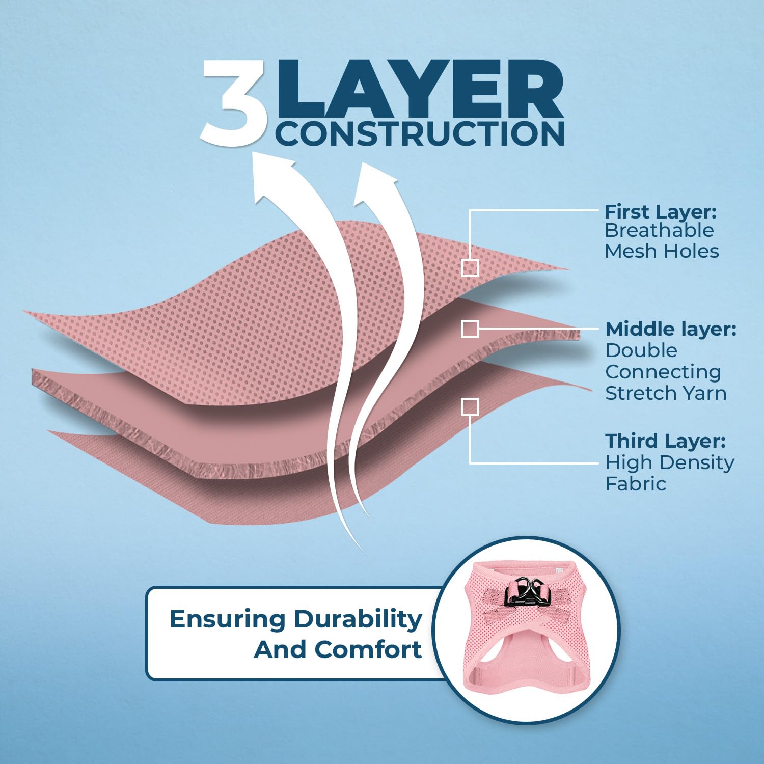 Voyager Step-In Air Dog Harness - All Weather Mesh Step In Vest Harness For Small And Medium Dogs And Cats By Best Pet Supplies - Harness (Pink), L (Chest: 18-20.5')