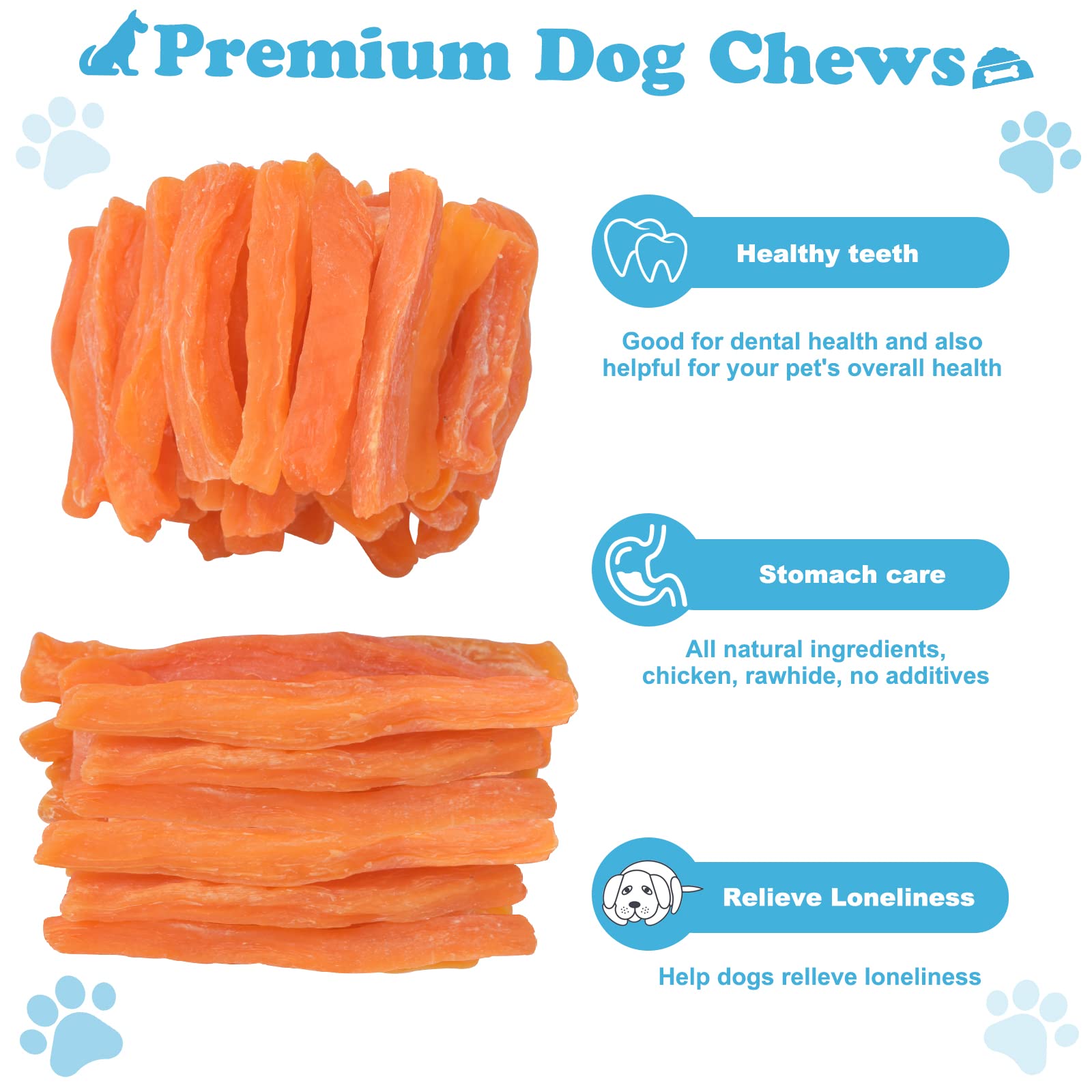 Pawant Sweet Potato Dog Treats no Rawhide for Small and Large Dog Sticks Puppy Training Snacks Grain Free 2lb