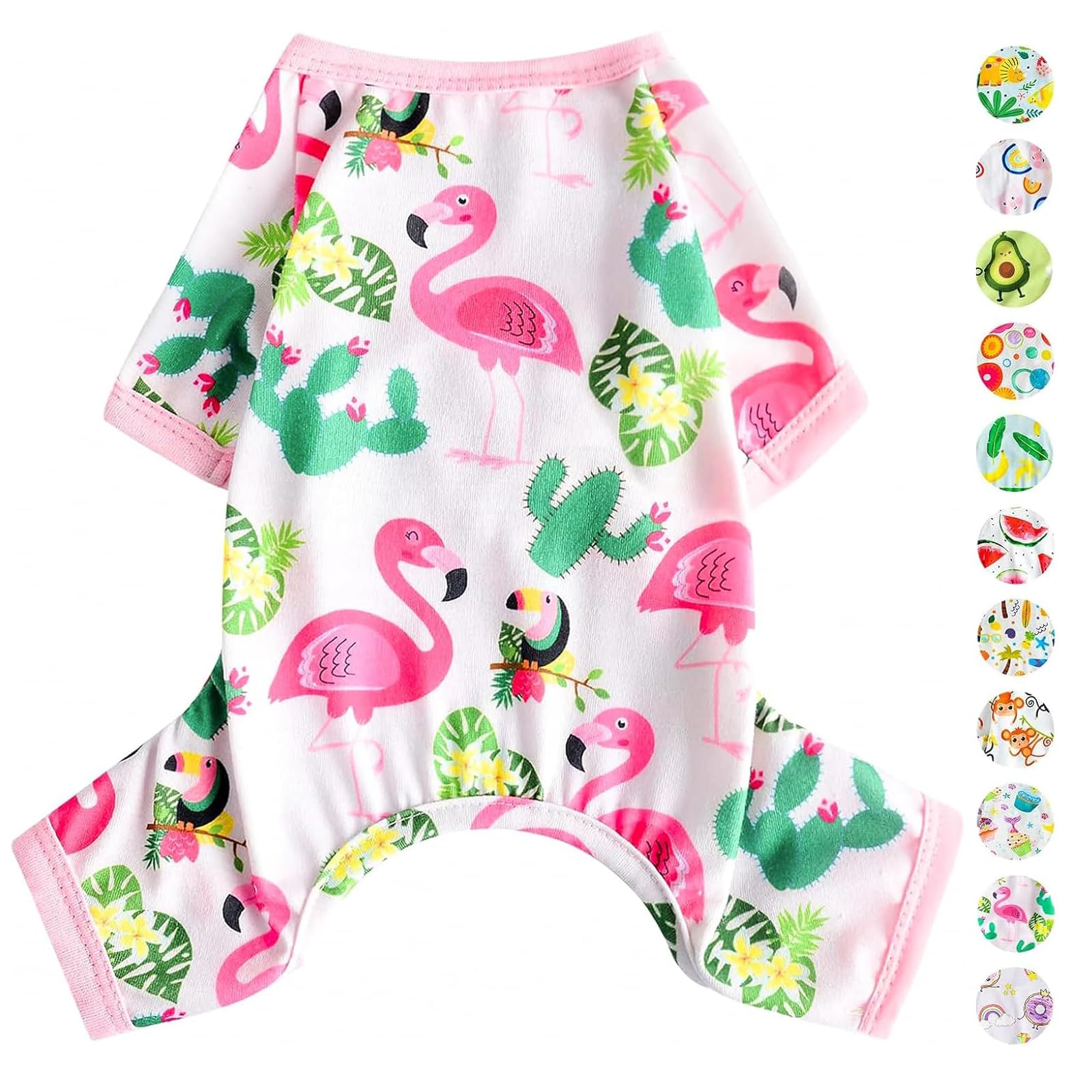 Dog Pajamas Pjs Spring Summer Dog Clothes for Small Dogs Girl - Small - Medium Size Dogs, Soft Stretchy Puppy Clothes Doggie One