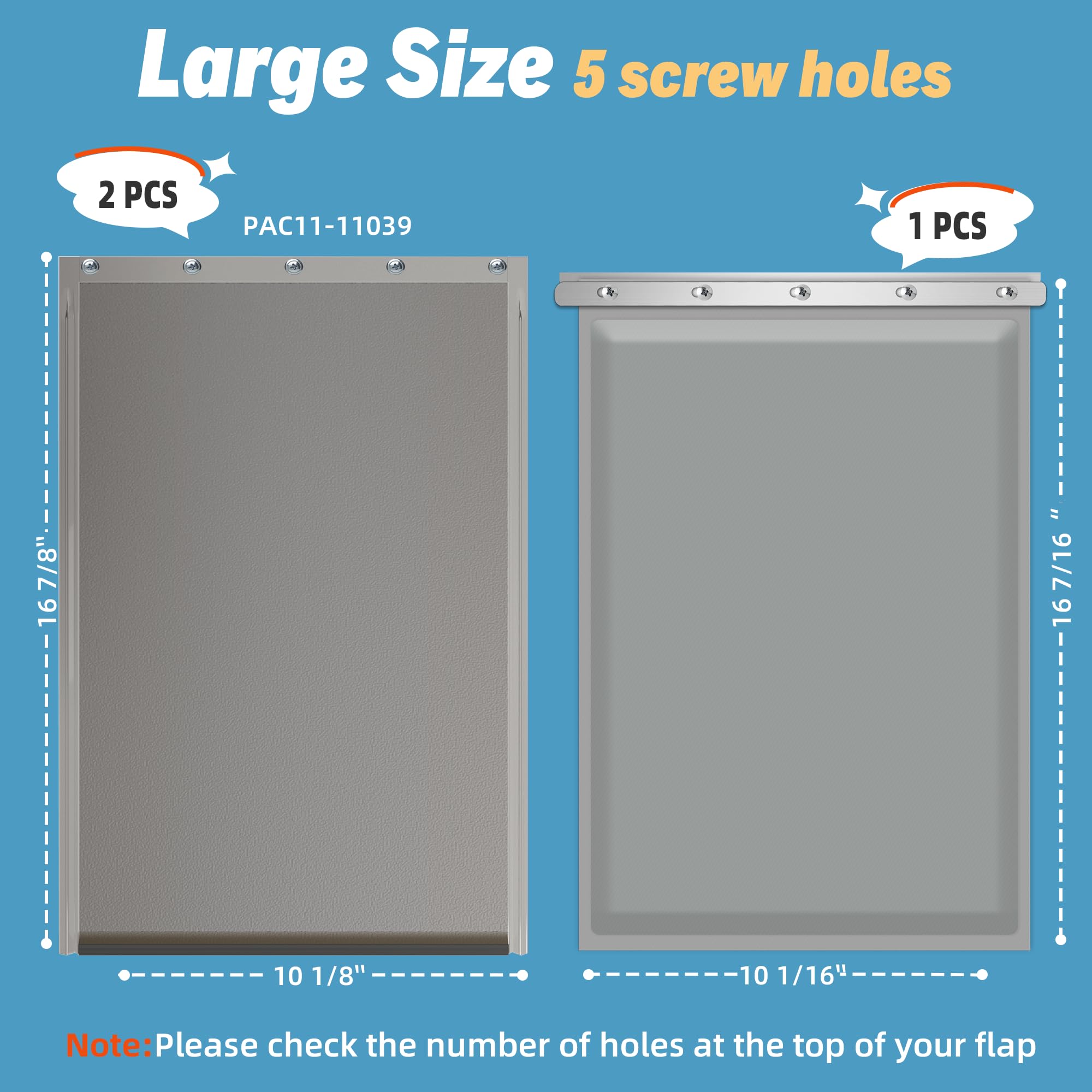 3-Flap Large Dog Door Replacement Flap With Screws, Extreme Weather Replacement Flaps - Compatible With Petsafe Freedom Doggie D