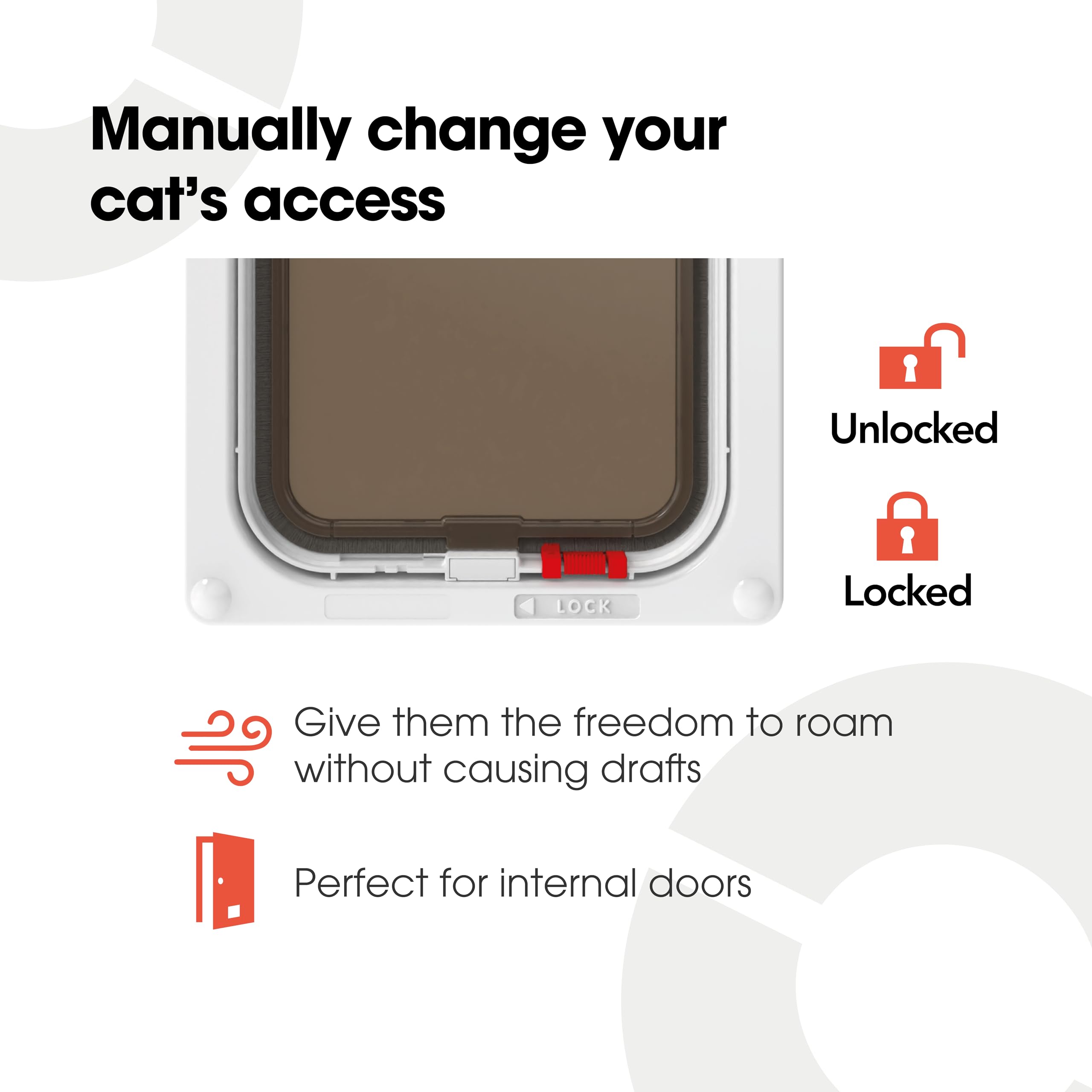 Cat Mate Lockable Cat Flap, White