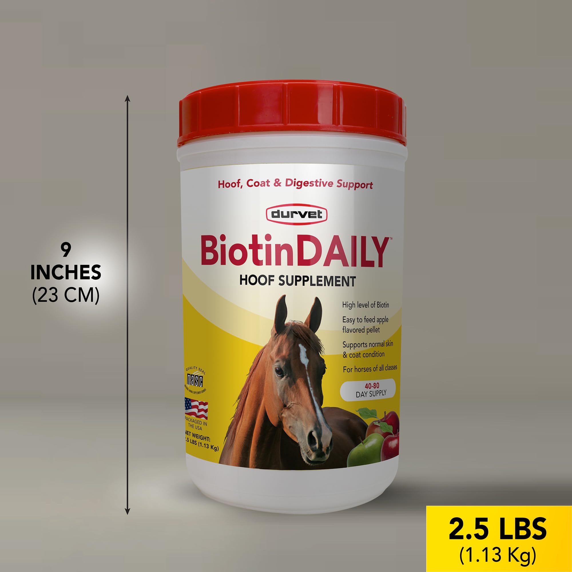 Durvet 01 0027 Biotin Daily Horse Hoof Care, 2.5 lb