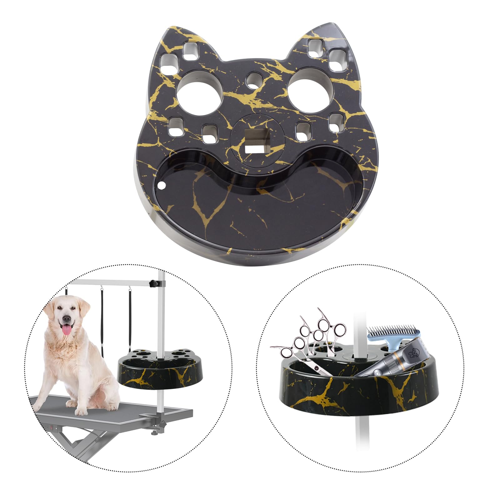 Huioqwe Compact Beauty Tool Organizer For Grooming Arm - Adjustable And Rotatable Scissor And Brush Holder