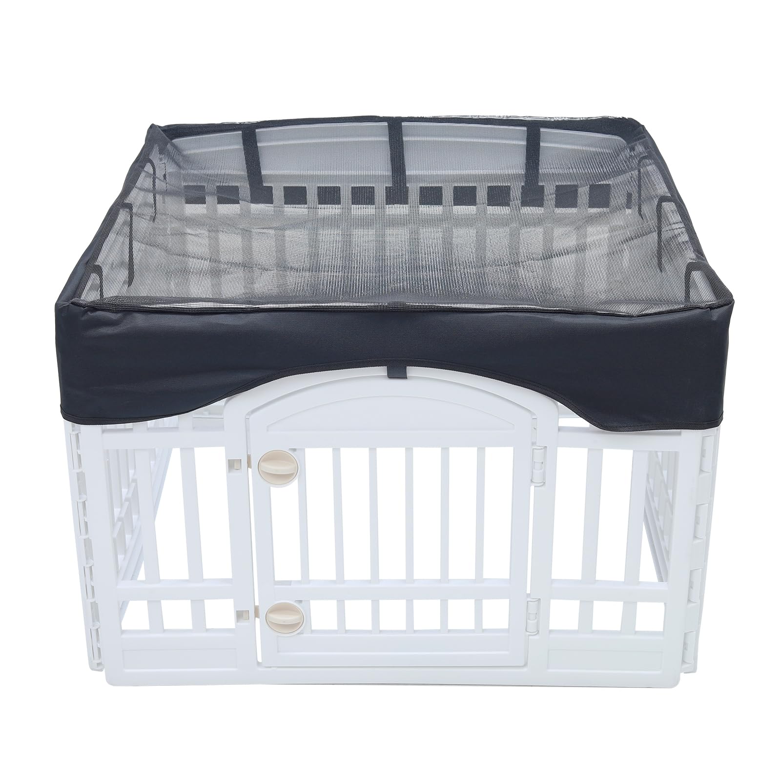 Dog Playpen Mesh Top Cover,[Playpen Not Included !!!] Fits 36'' Inch Pet Playpen With 4 Panels,Dog Cage Covers Puppy Playpen Cov