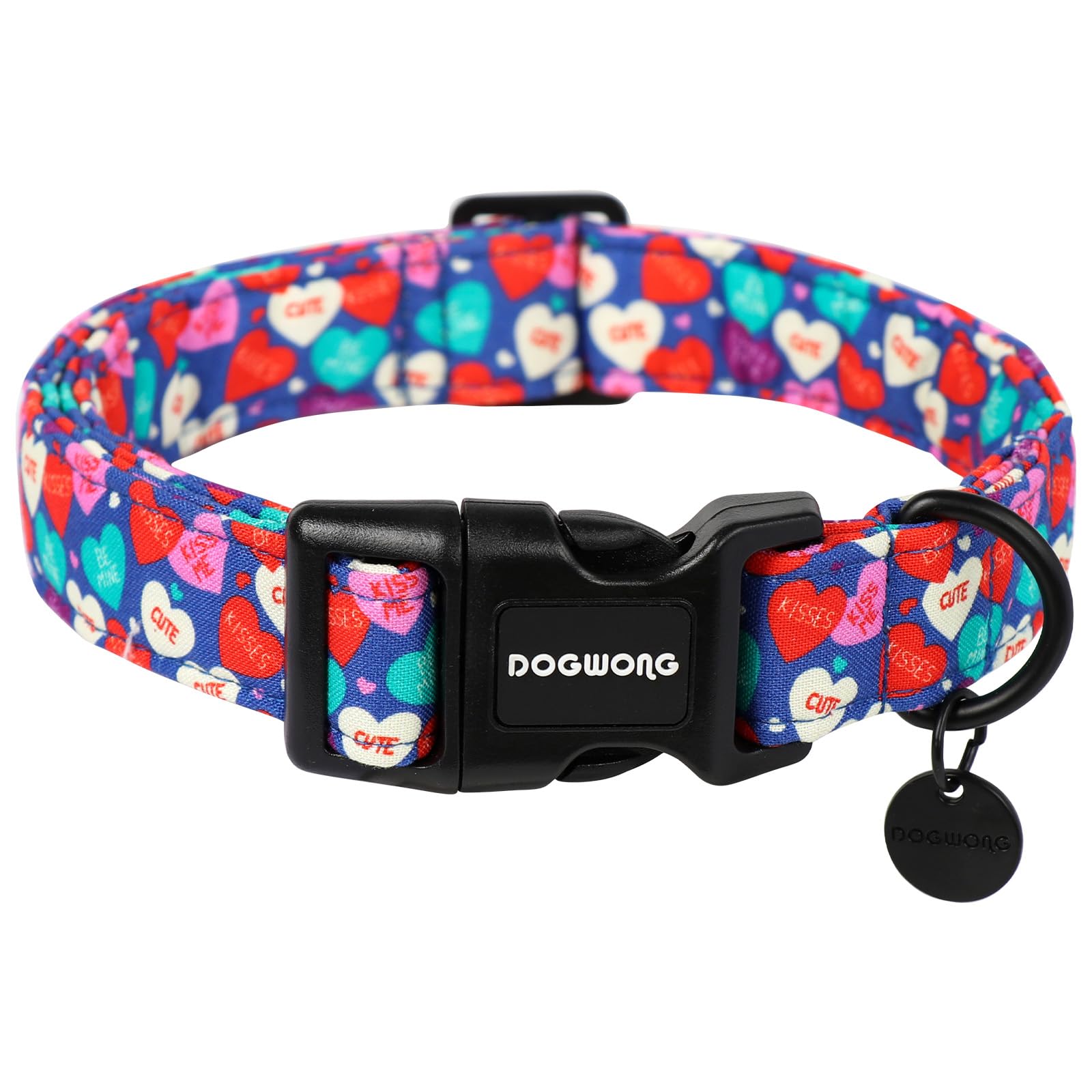 Dogwong Cotton Dog Collar, Leopard Print, Soft & Comfortable, Durable Plastic Buckle, Perfect For Small Dogs