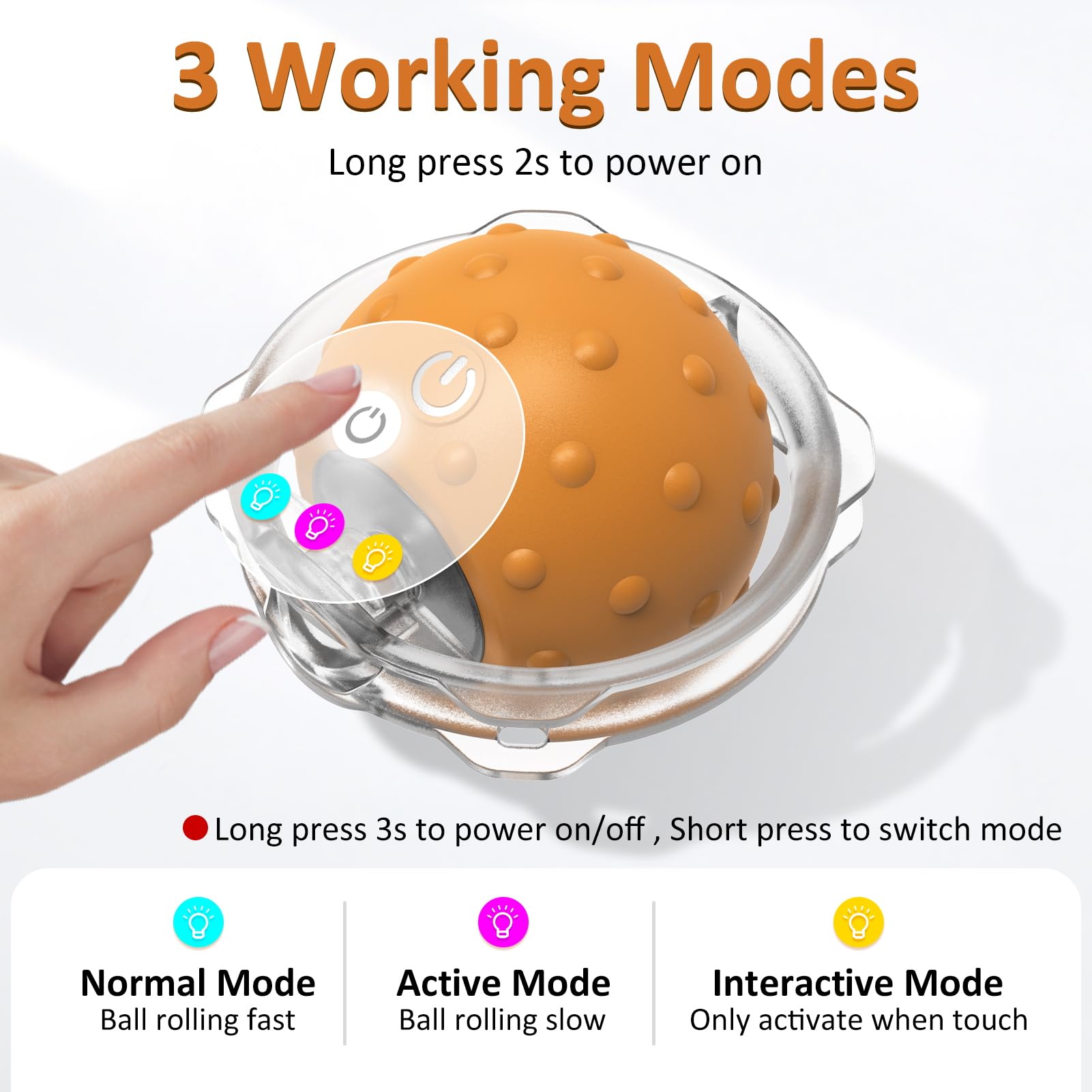 Interactive Cat Toys For Indoor Cats,Fast Moving Ball With Rabbit Cover,Bird Chirping Toy For Bored Indoor Adult Cats,Automatic