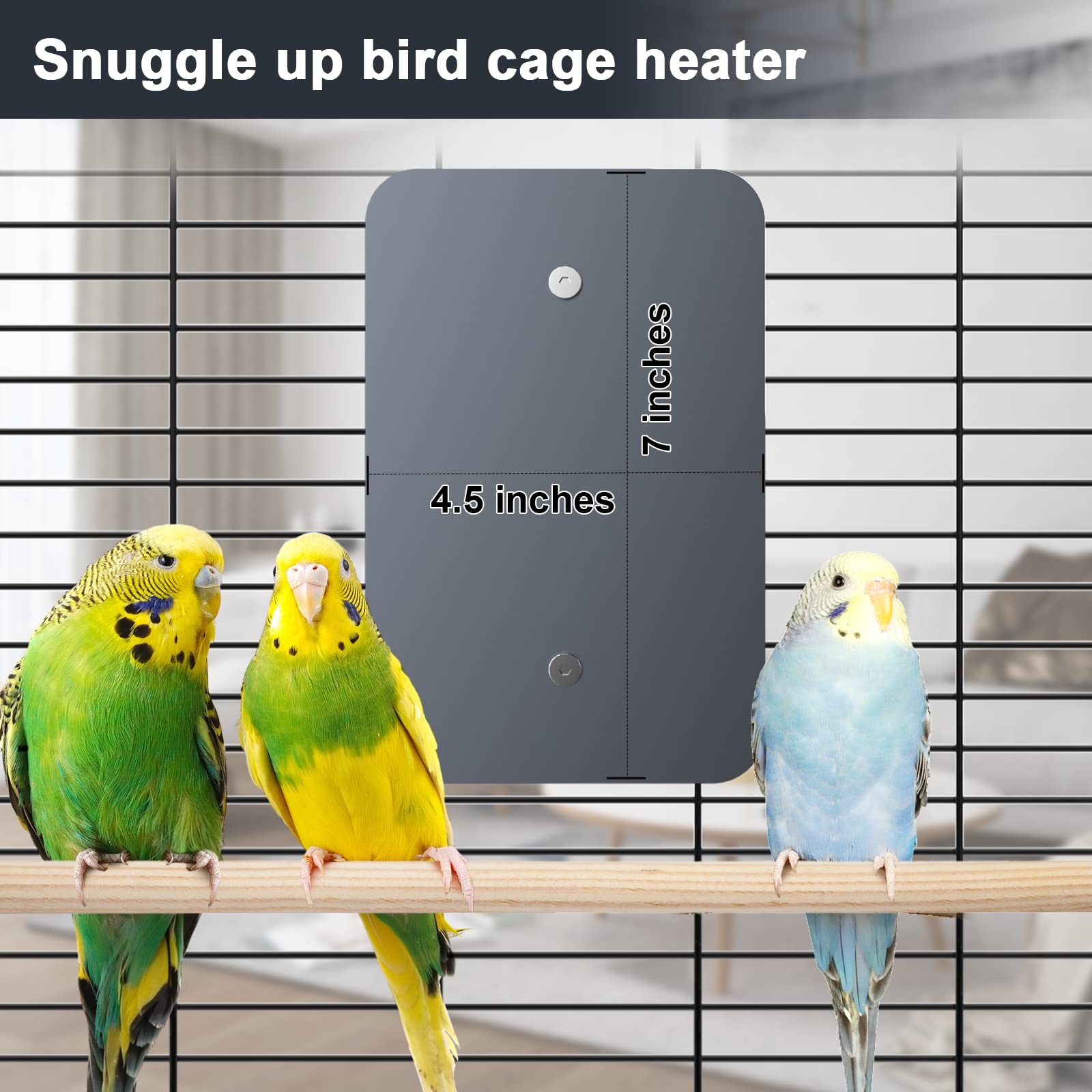 Fenocran Indoor Bird Heater Pad  USB Bird Warmer Heater  Bird Heater for Parakeets 4.5 X 7-New