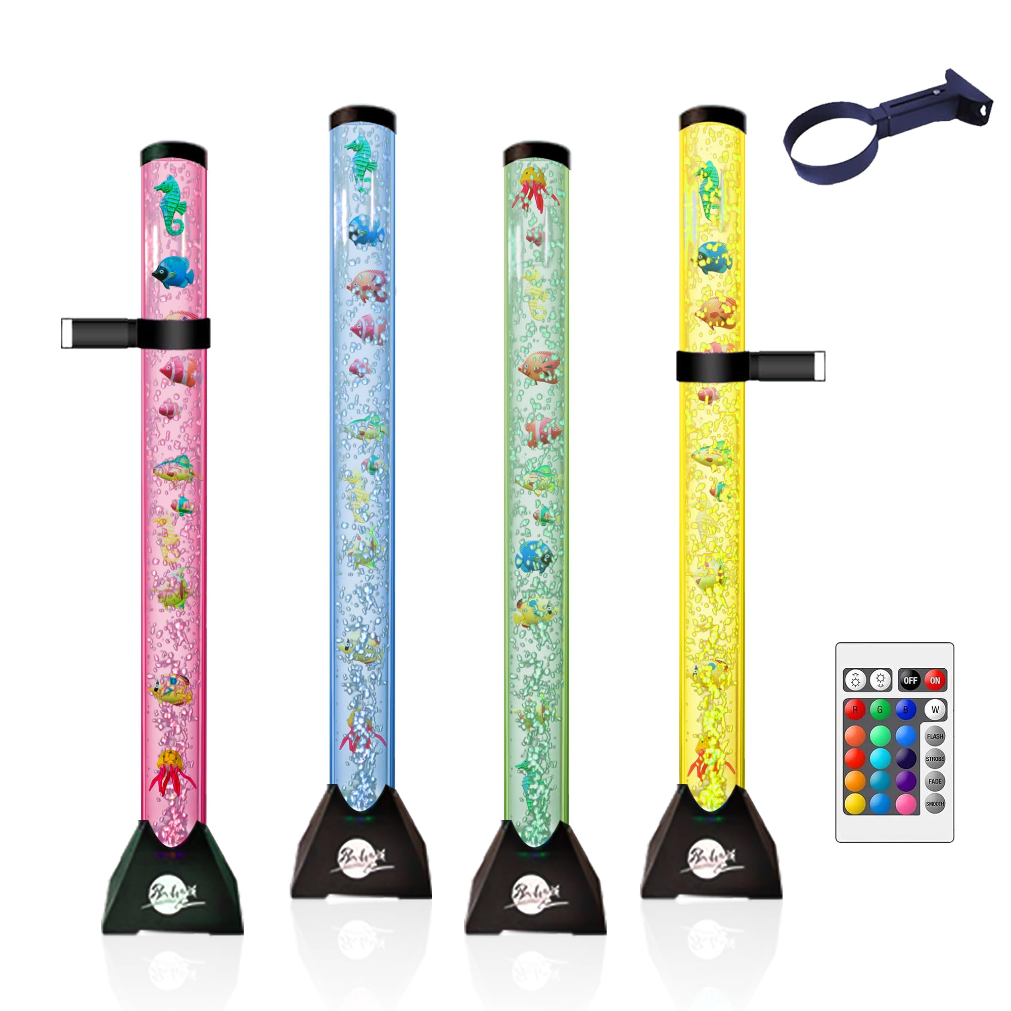 Brewish 4FT Sensory LED Water Bubble Tube Lamp,with 20 Color Changing Night Light Effects,Fake Aquarium Tank & Gift for Kids, Au