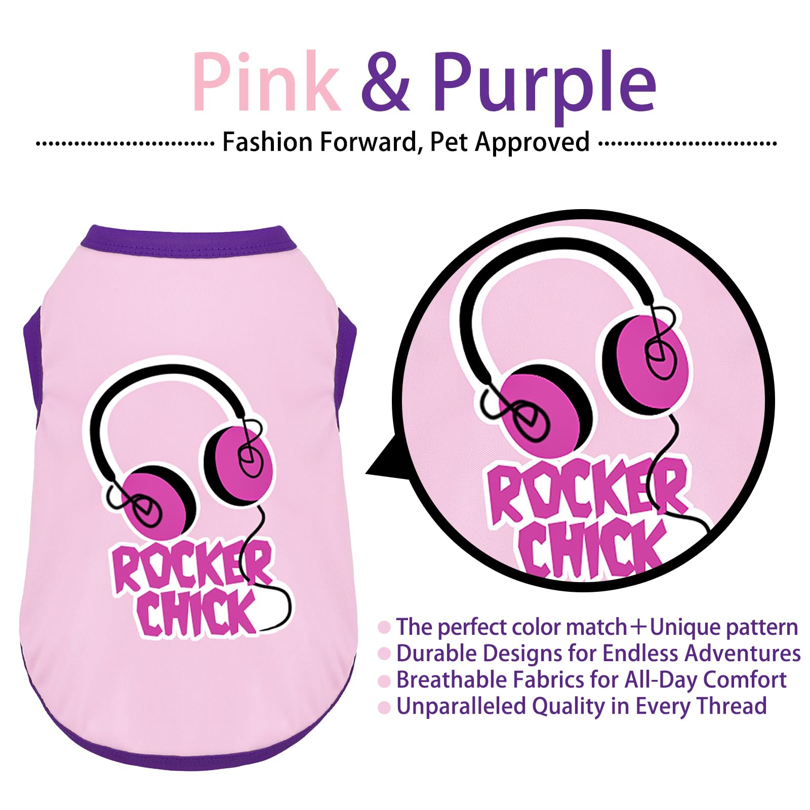 Color-Blocked Dog Tank Top With Playful Heat Transfer Designs - Lightweight Polyester Shirt For Small,Mediumdogs, Perfect For Ca