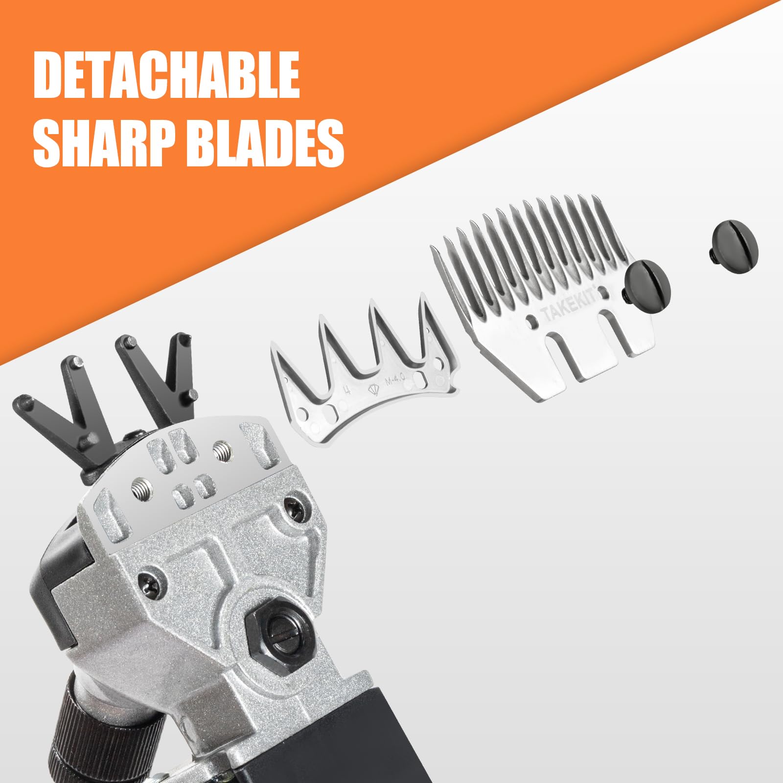 Takekit Sheep Shears, 500W Professional Heavy Duty Sheep Clippers For Grooming, 6 Speeds Electric Animal Shearing Clippers For A