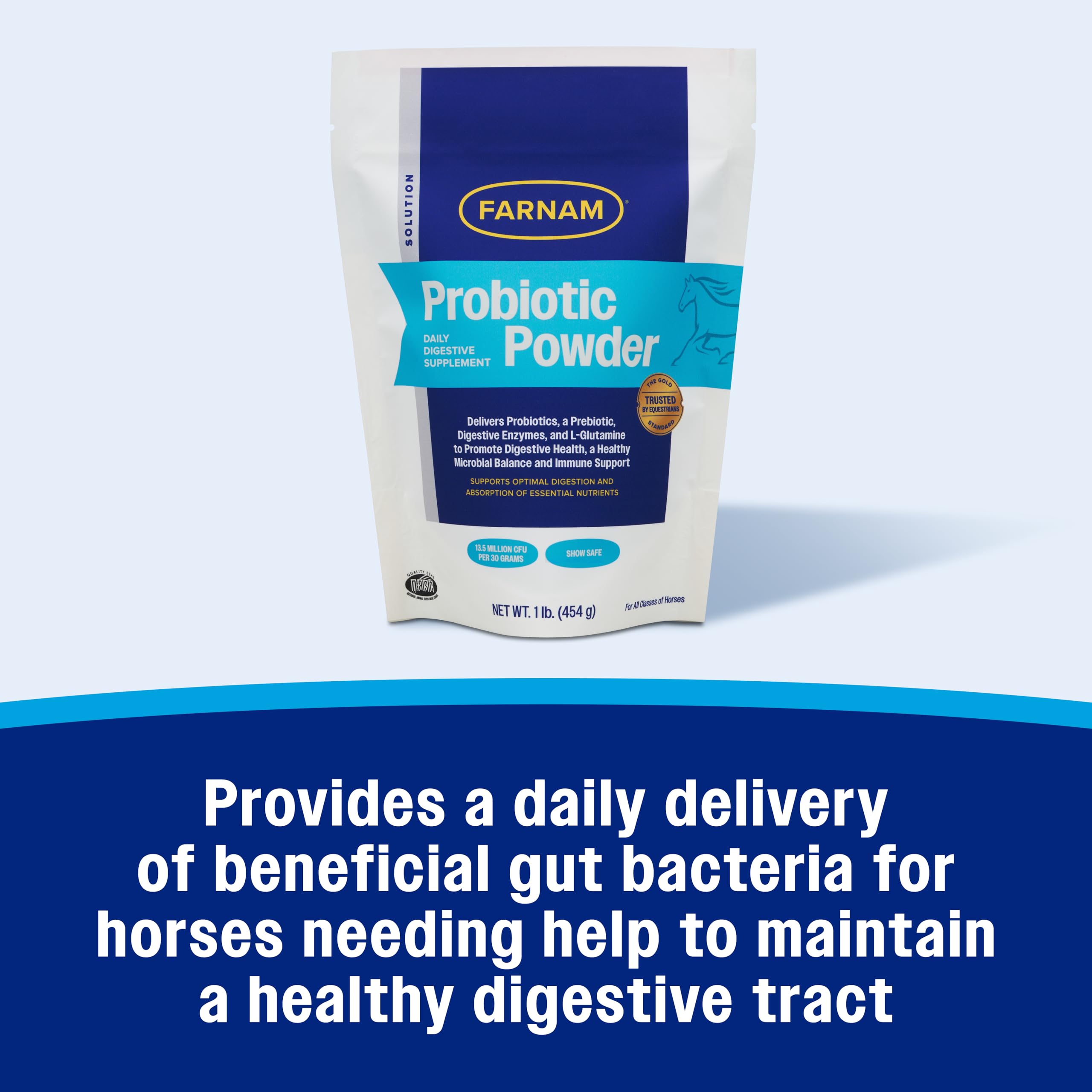 Farnam Probiotic Powder for Horses, Daily Digestive and Immune Health Supplement Helps Maintain a Healthy Microbial Balance for