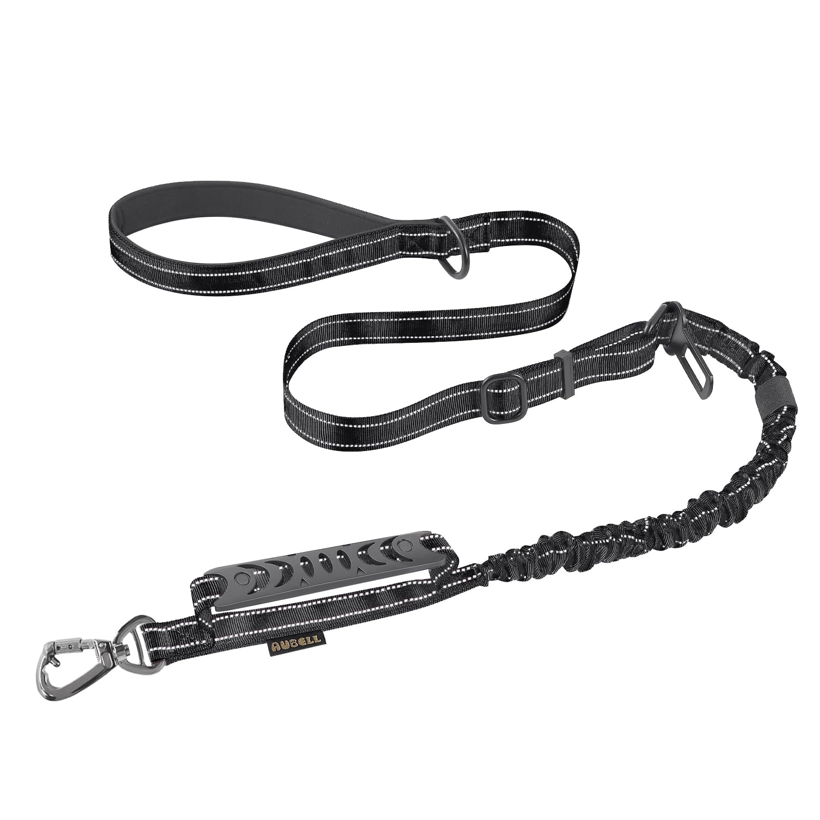 Heavy Duty Dog Leash, Reflective Dog Leashes With Car Seat Belt And Soft Padded Handle, 6Ft Strong Dog Leash For Training, Walking Lead For Large Medium Dogs, Black