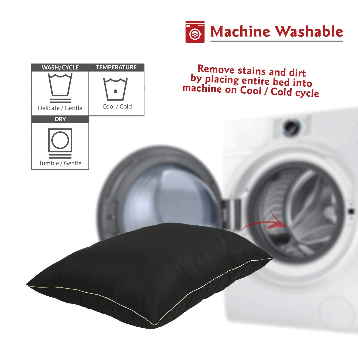 28X35 Black Super Value Pet Dog Bed By Majestic Pet Products Medium