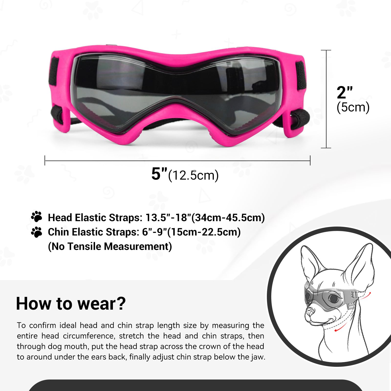 Namsan Dog Sunglasses Medium Breed, Uv Protection Doggy Goggles Small To Medium Breeds, Outdoor Riding Dog Eye Protection, Anti-