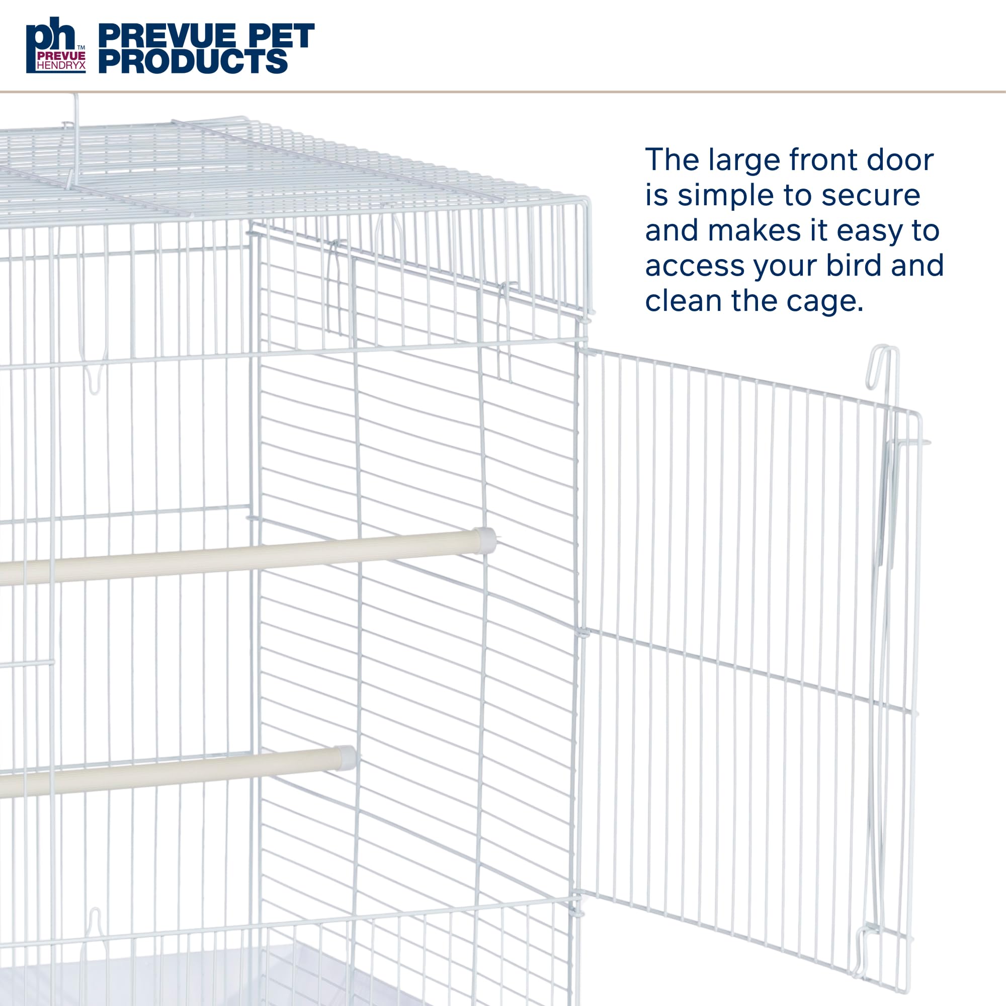 Prevue Hendryx Sp850W/W Clean Life Cockatiel Cage, White,1/2'