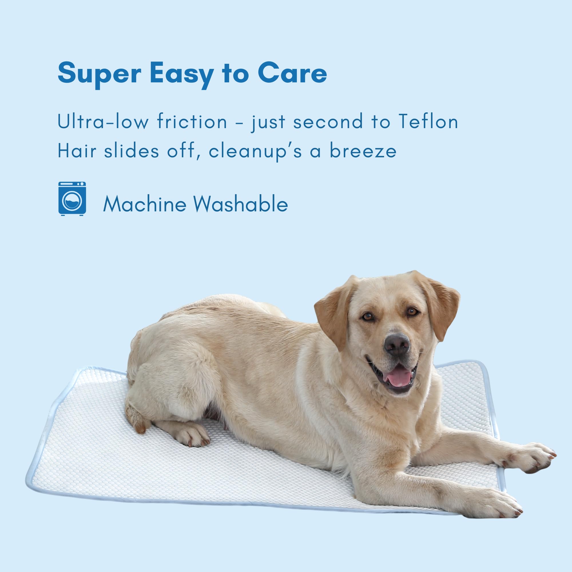Petfelix Dog Cooling Mat, Chew & Scratch Resistant Qmax>0.5 For Large Dogs Up To 80 Lbs, Xl 43''*28'' Machine Washable Non-Skid
