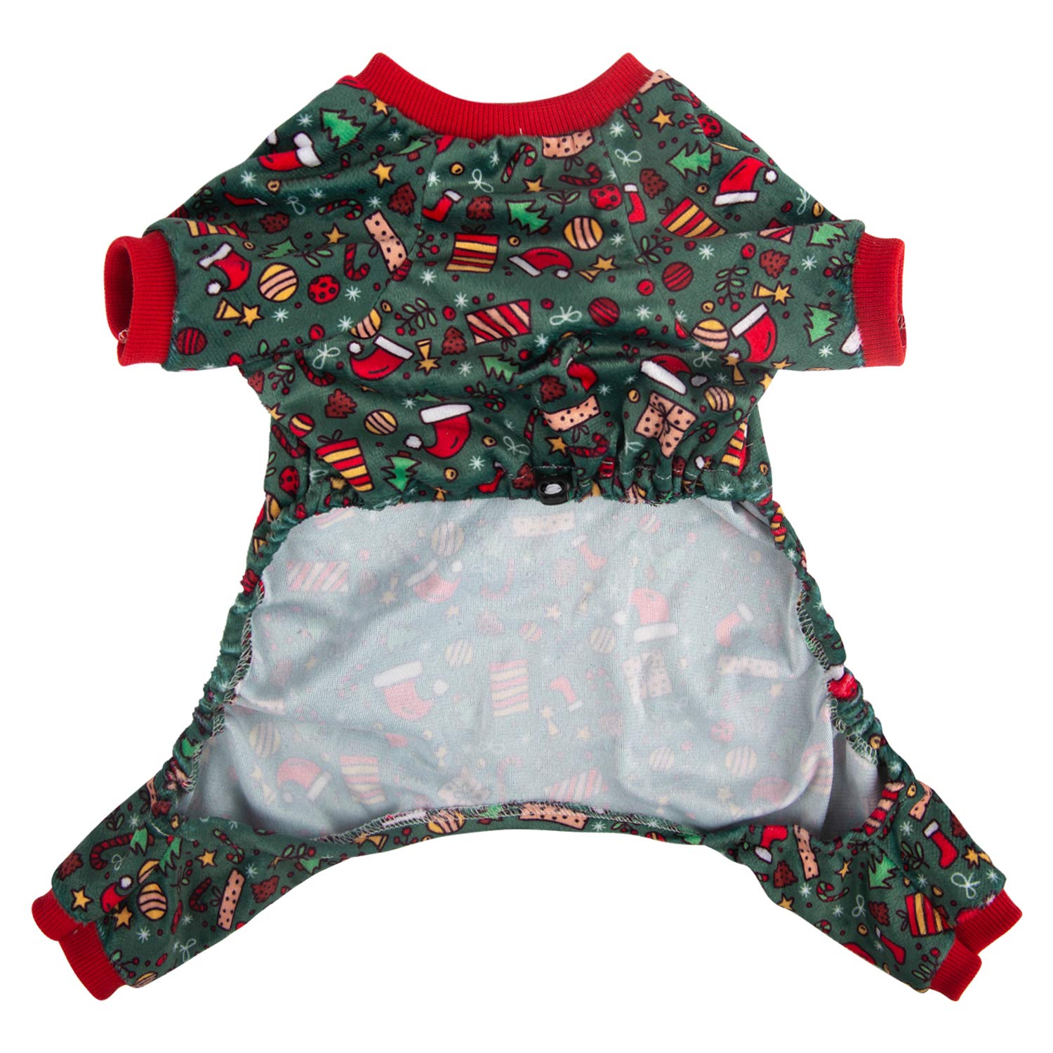 Cutebone Dog Pajamas Christmas Clothes Pjs For Small Dogs Shirts P111Xs
