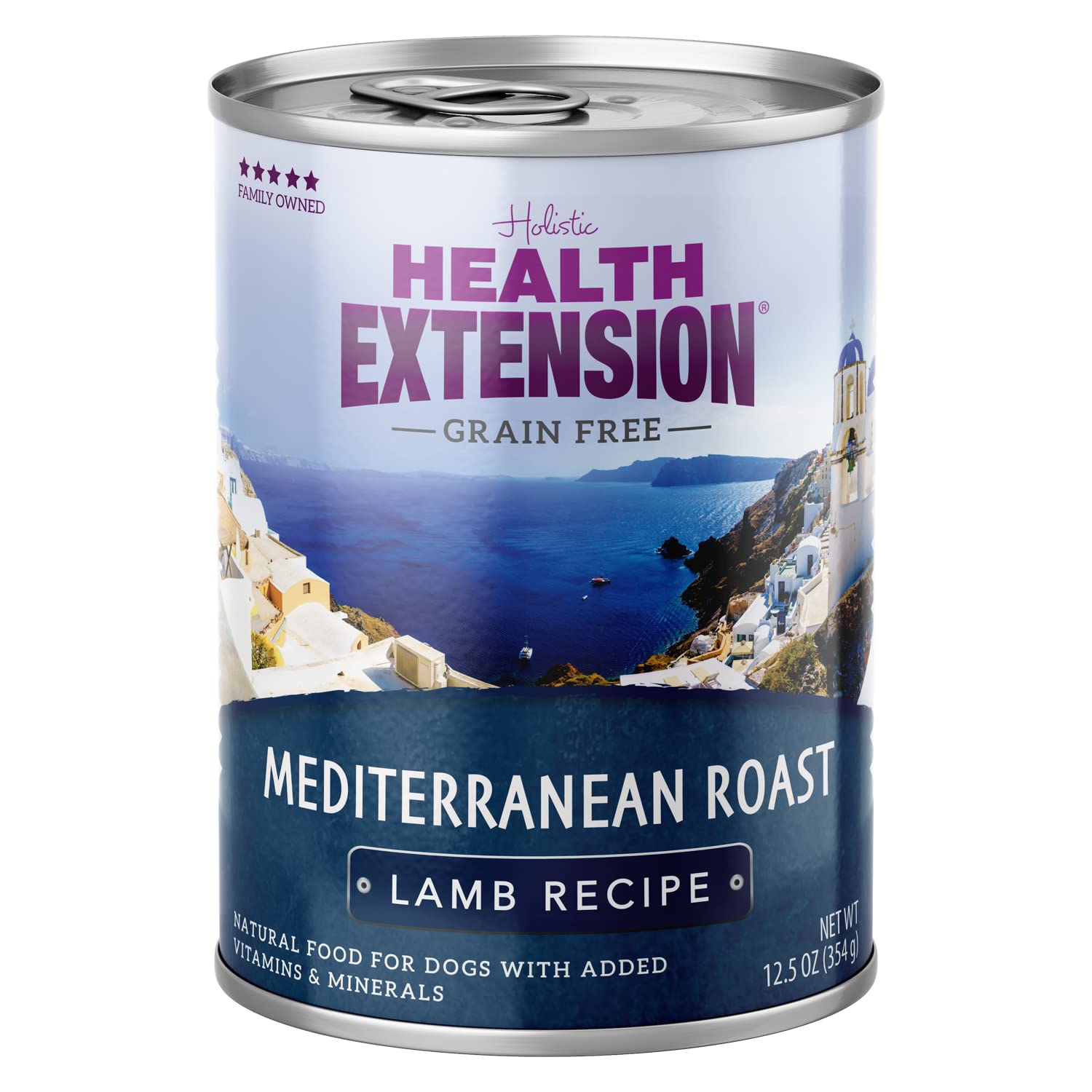 Health Extension Mediterranean Lamb Recipe Grain-Free Wet Dog Food, 12.5 oz - Protein-Rich, Hydration Support, Superfoods (Case 