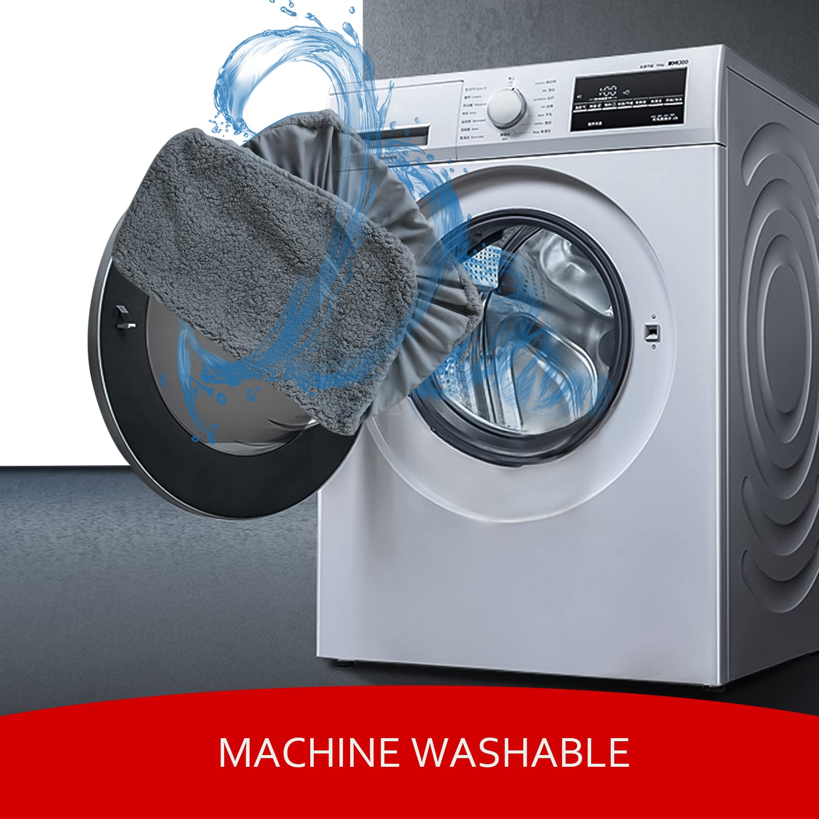 Dog Bed Covers Soft Plush Replacement Washable, Waterproof Dog Bed Liner Grey, Dog Mattress Cover, Pet Bed Cover 44X35 Inches, For Dog/Cat, Cover Only