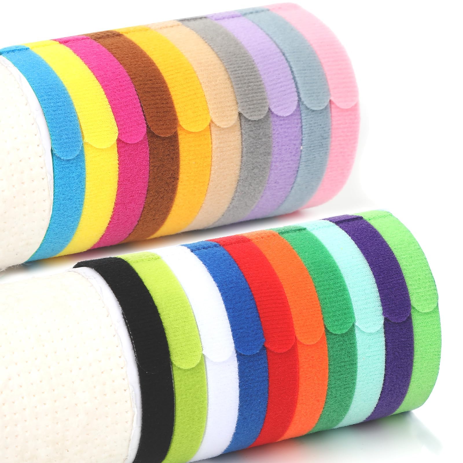 Febsnow 20Pcs Puppy Whelping Collars 9 Inch Newborn Pet Collars Double-Sided Soft Adjustable Id Bands Puppy Id Collars For Newbo