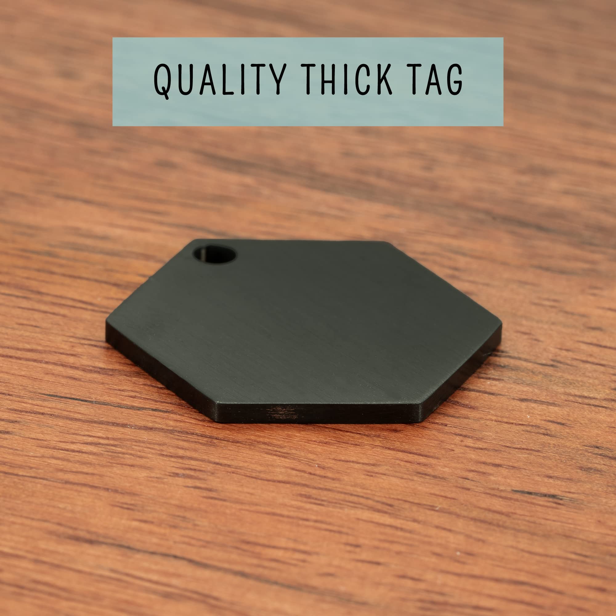 Ultra Joys Stainless Steel Pet Id Tag Dog Name Tags Personalized Front And Back Engraving, Customized Dog Tags And Cat Tags, Optional Engraved On Both Sides, Hexagon Tag With Vine Design, Large