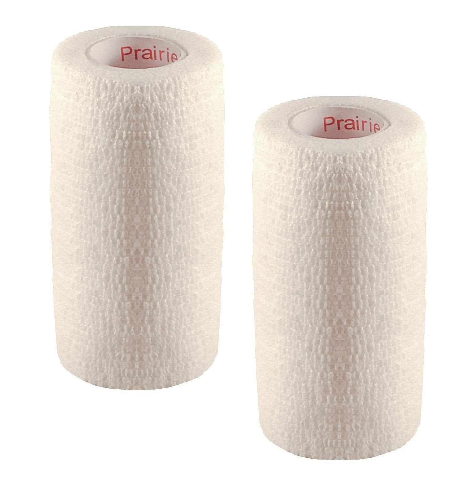Vet Wrap Tape (White) (2 Pack) (2 Inch x 15 feet) Self Adhesive Adherent Adhering Cohesive Flex Self Stick Bandage Grip Roll Dog