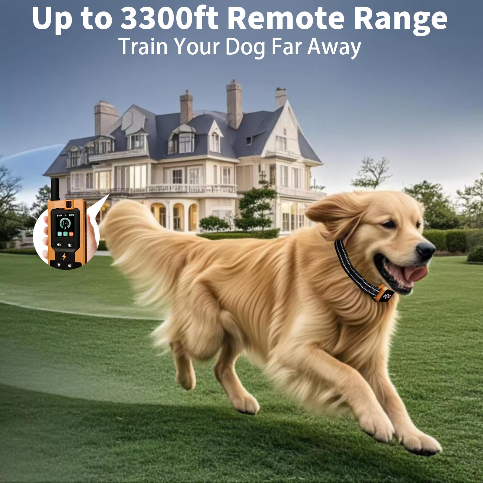 Frayo Shock Collar For Dogs - Upgraded Dog Training Collar With Remote Control 5 Modes With Step Counting & Smart Color Screen 3