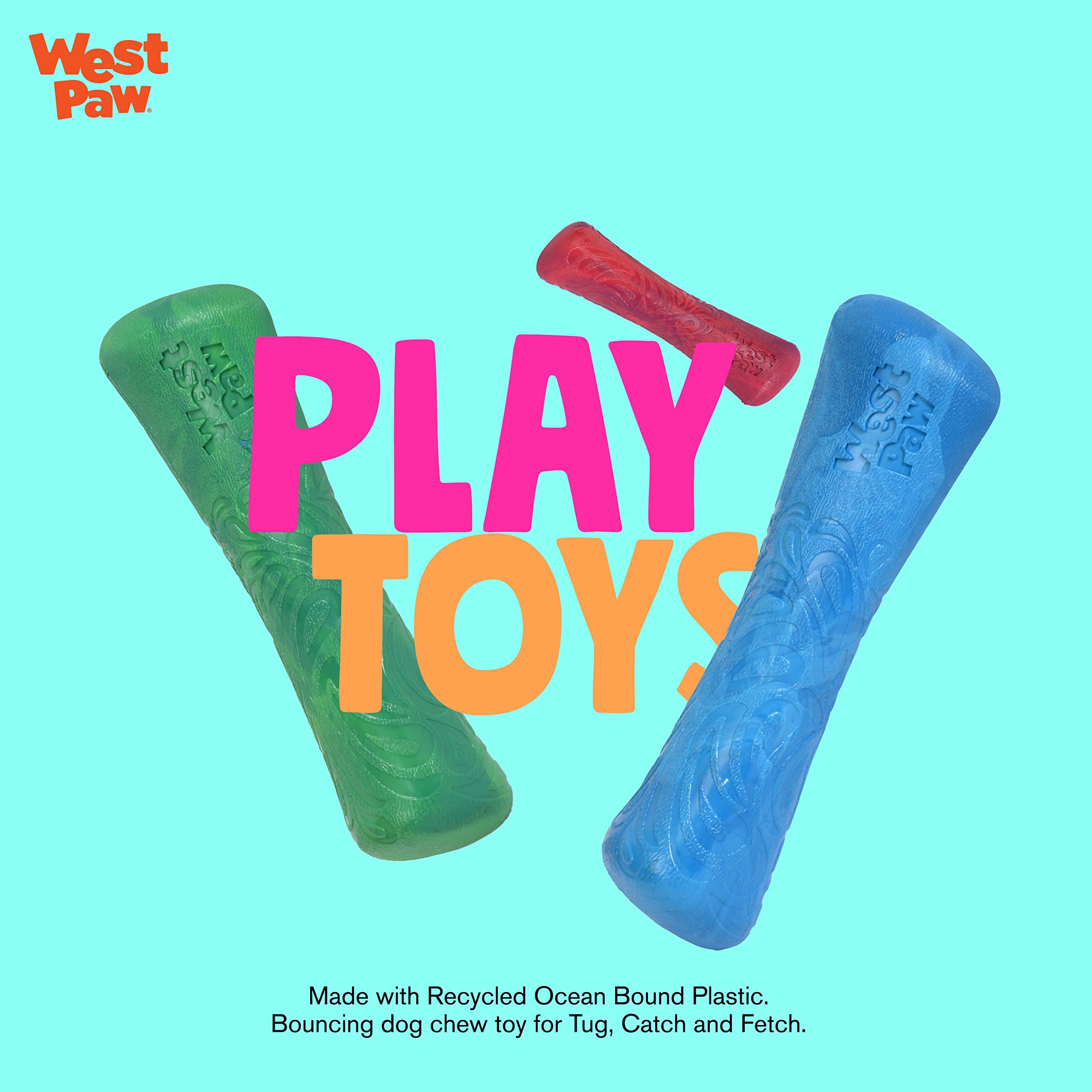 West Paw Seaflex Drifty Dog Toy – Machine Washable Dog Toys For Moderate Chewers – Eco-Friendly Zogoflex Toys For Dogs – Perfect For Gnawing, Fetch, Catch, Pet Training – 5.75' Small, Emerald