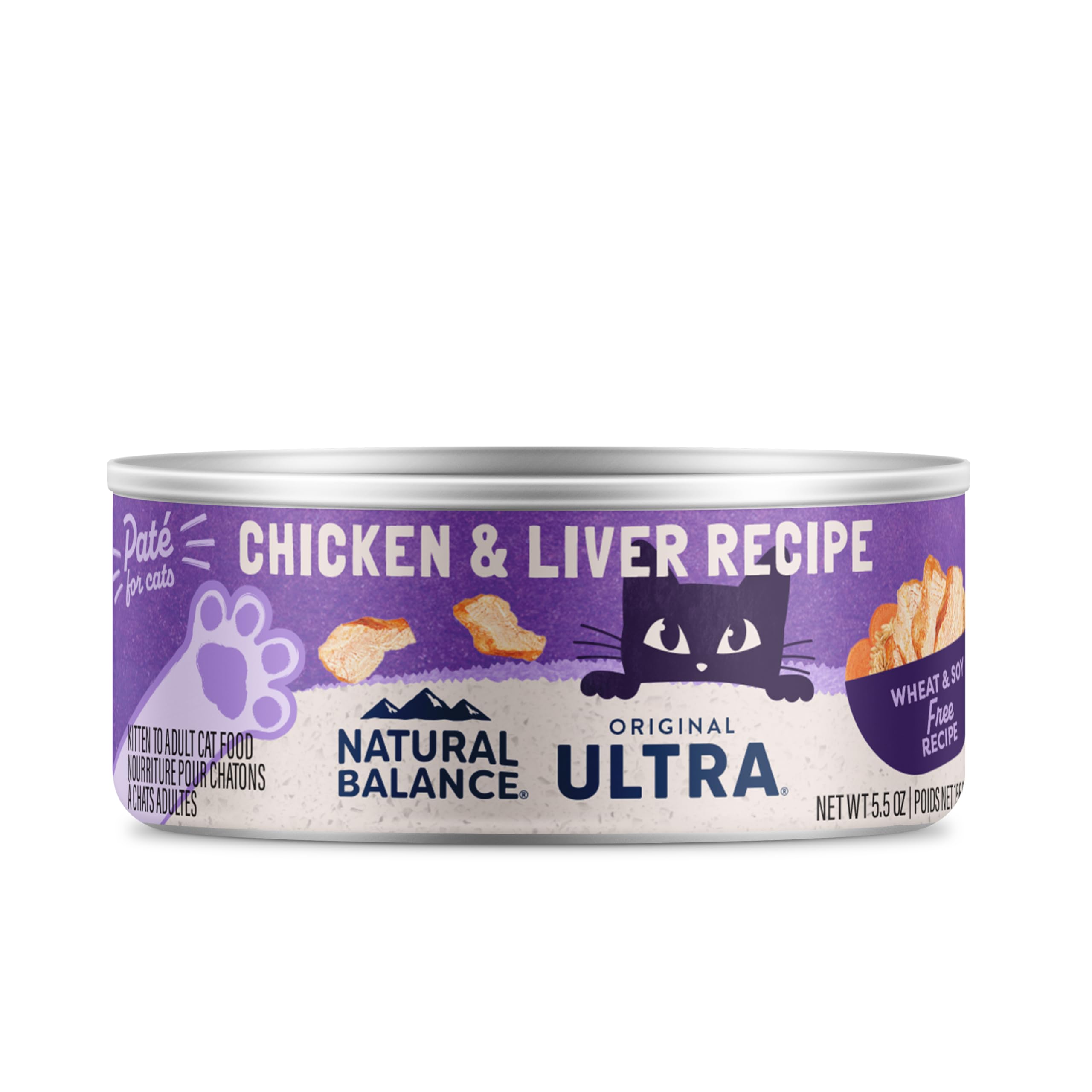 Natural Balance Original Ultra Adult Wet Canned Cat Food, Chicken & Liver Recipe 5.5 Ounce (Pack of 24)