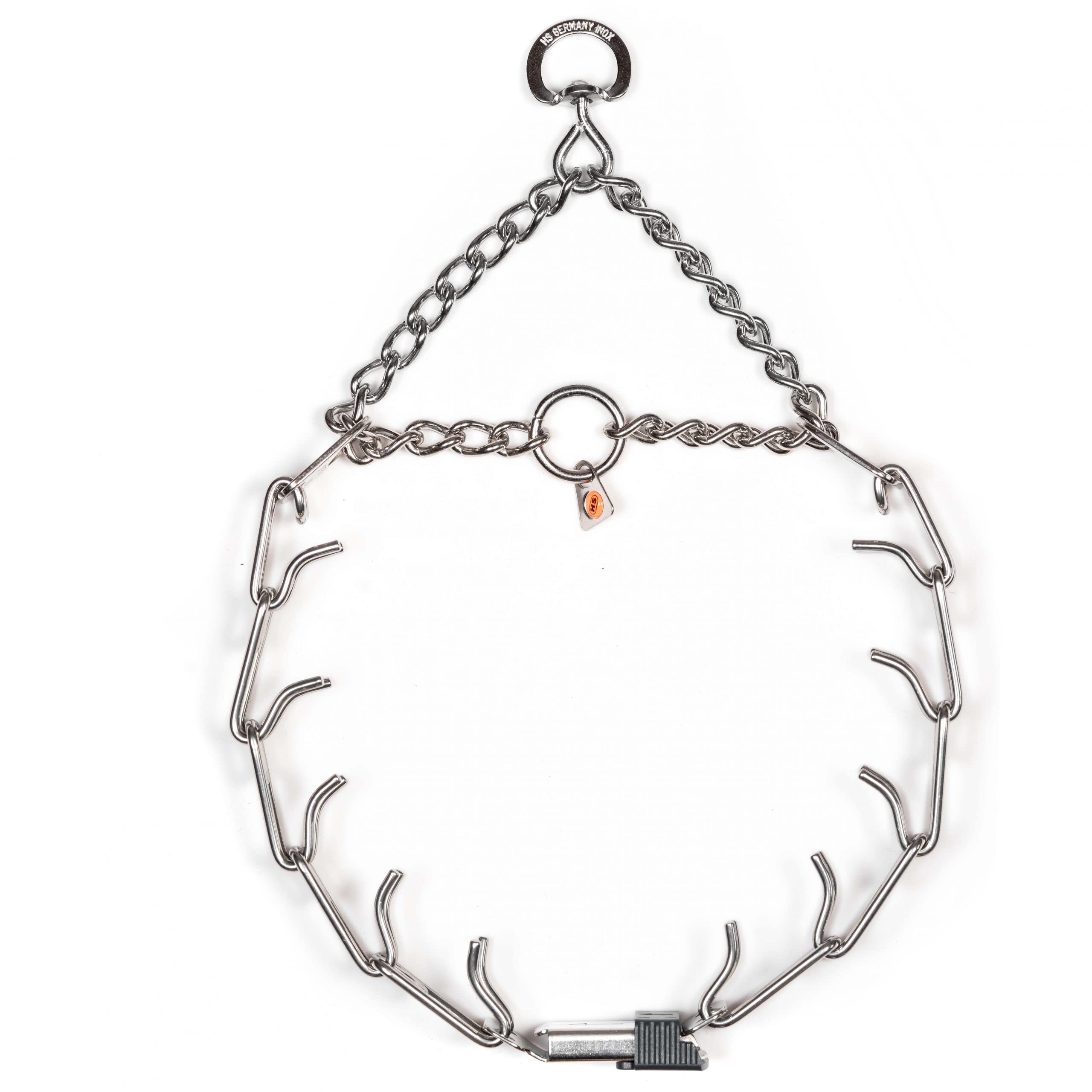 Herm Sprenger Dog Training Prong Collar With Quick Release Cliclock Buckle And Swivel Ring Adjustable Length German Made Stainle