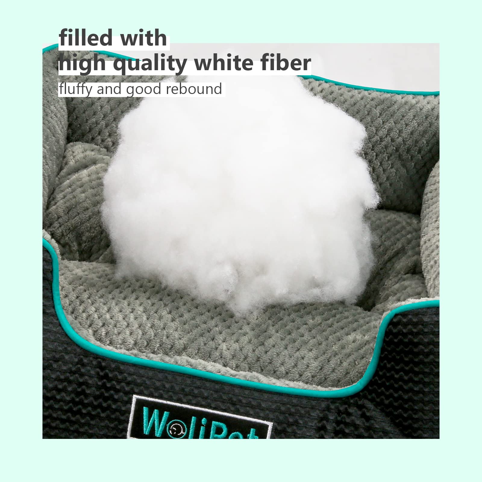 Wolipet Rectangular Dog Bed Pet Sofa Bed For Small And Medium-Sized Cats And Dogs Machine Washable Pet Bed Anti-Slip Bottom(25